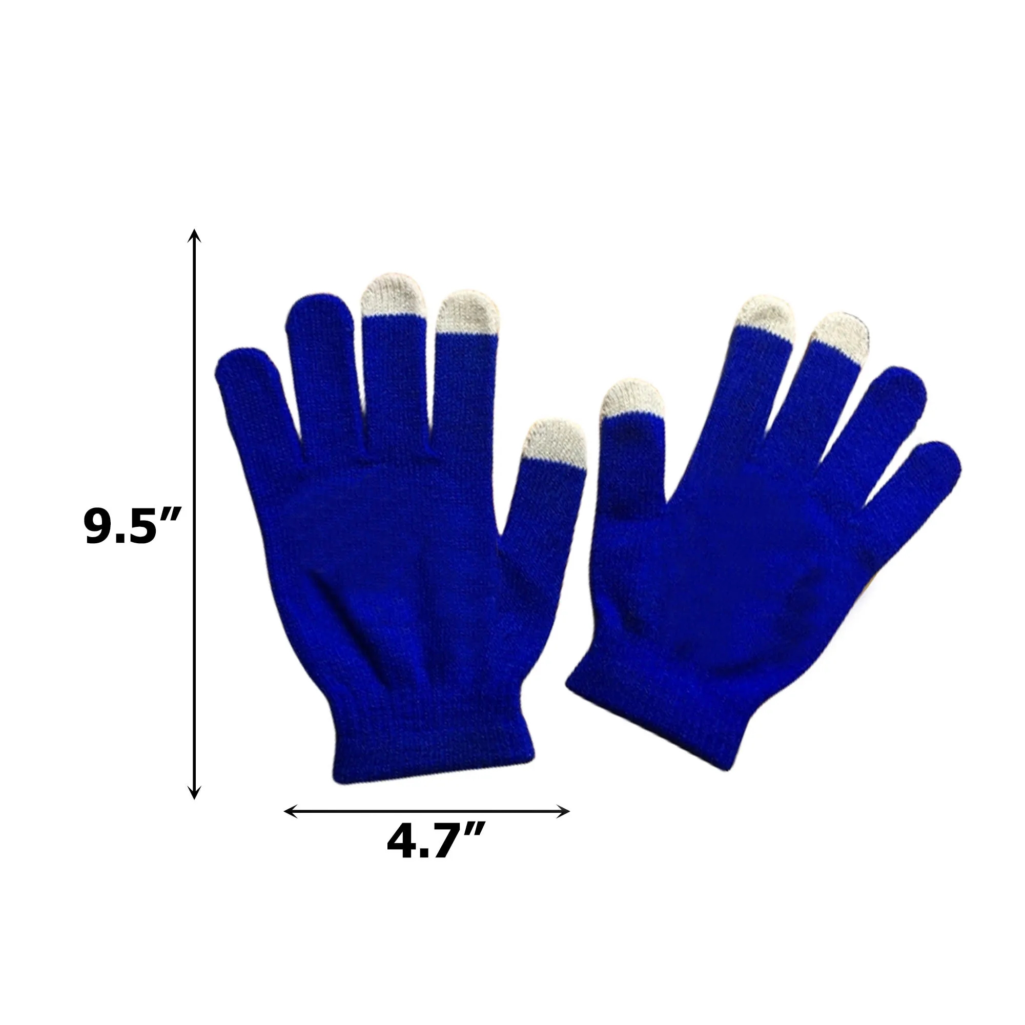 MOQ100 Touchscreen Knitted Full-Finger Inside Fluffy Gloves 7