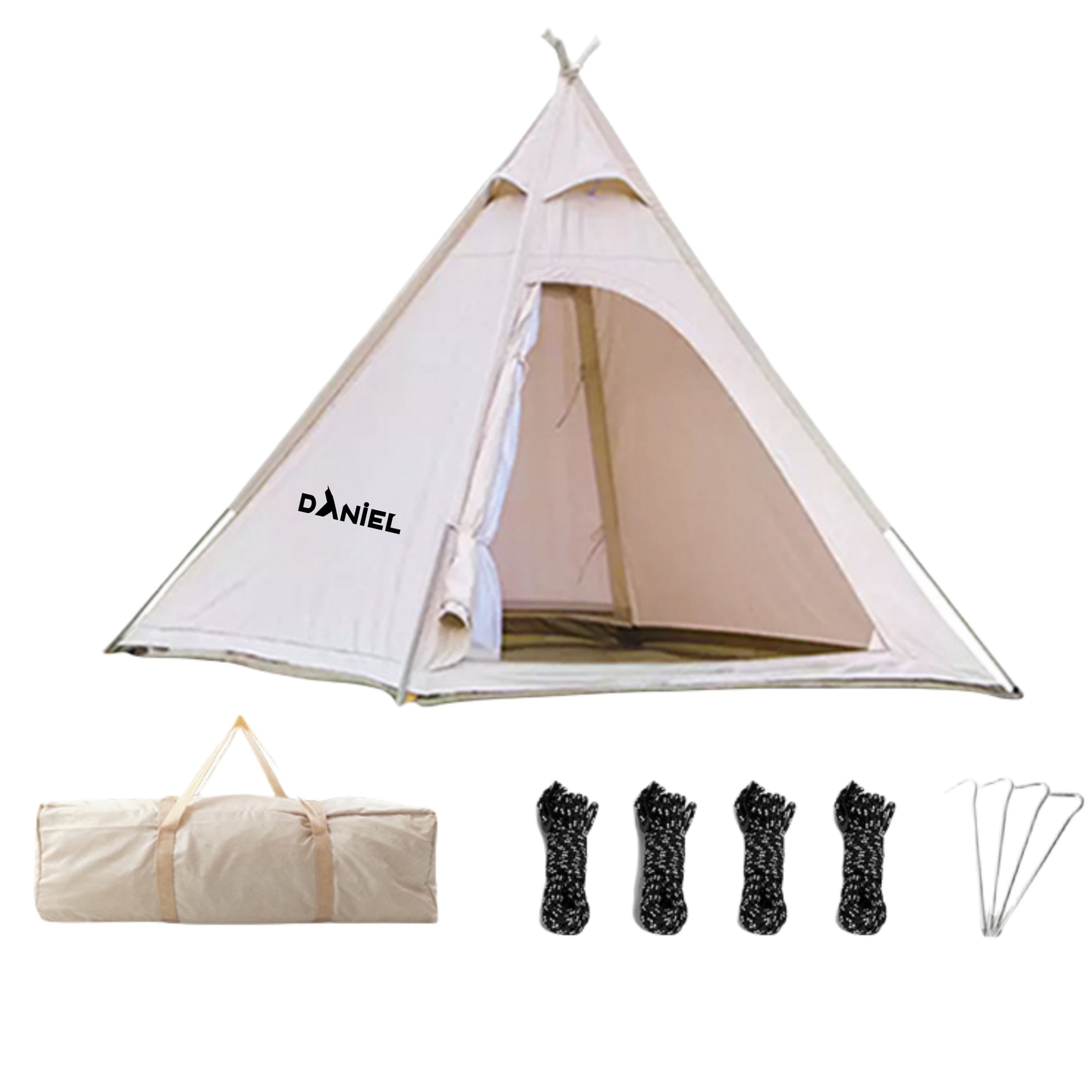 87" x 87" x 106" Pyramid Shape Tent 3