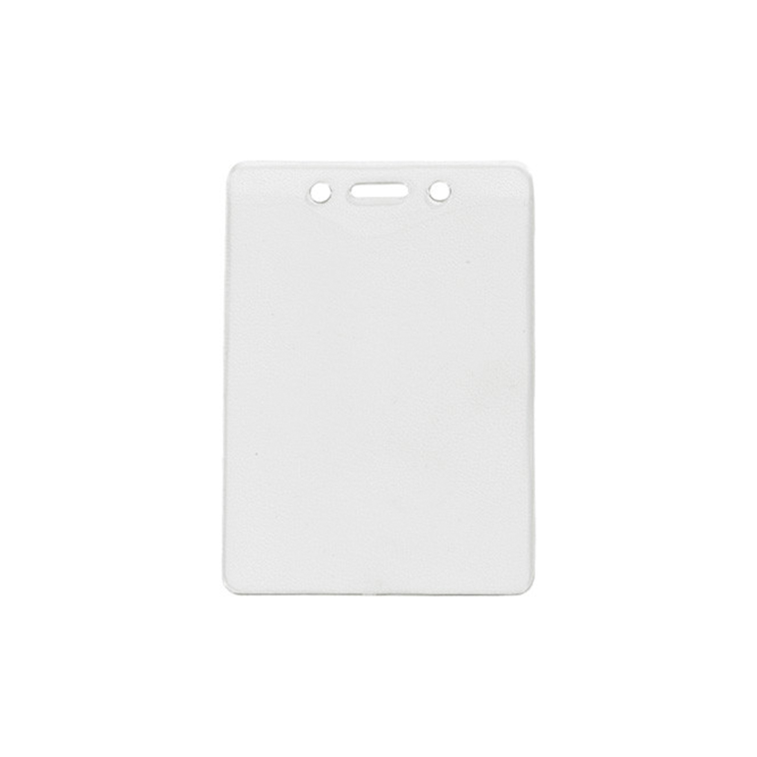 Vertical Top-Load Clear Vinyl Badge Holder w/ Slot & Chain Holes