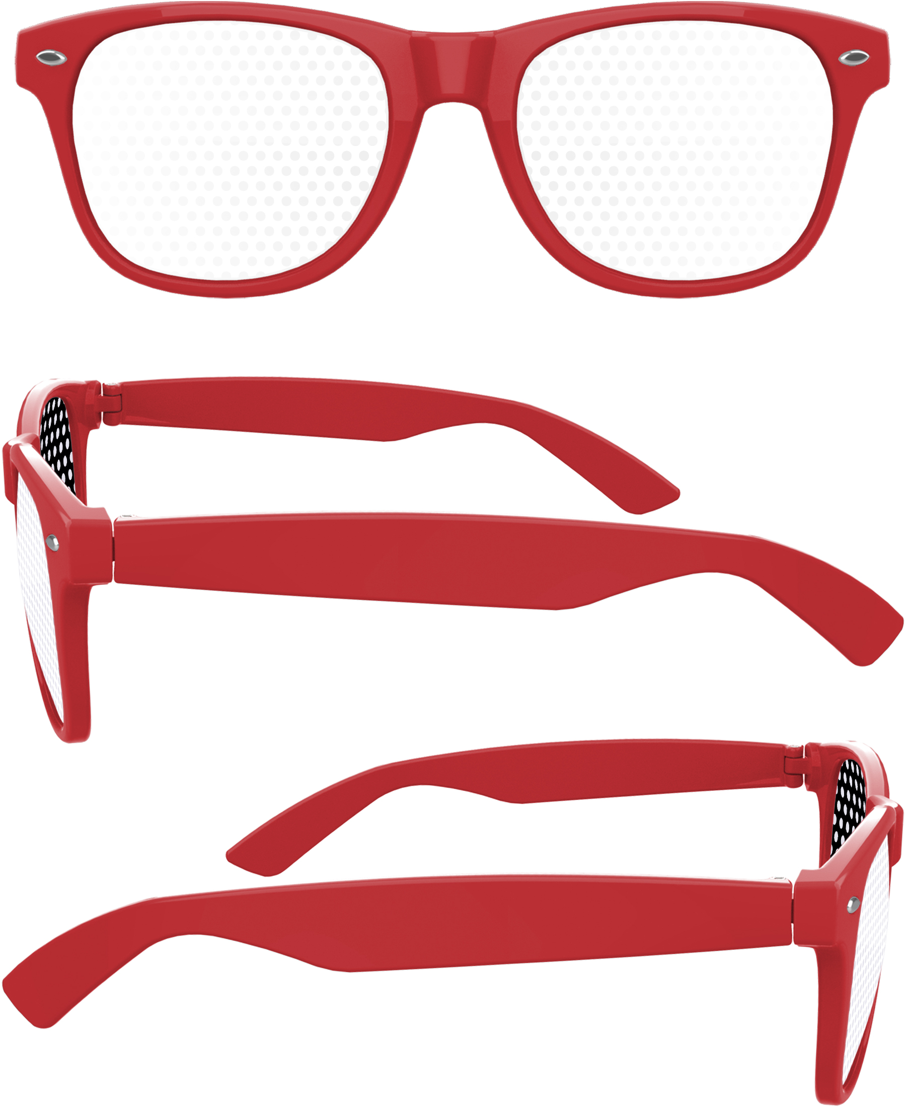 Retro Pinhole Sunglasses w/ 1-Color Temple Imprint 43