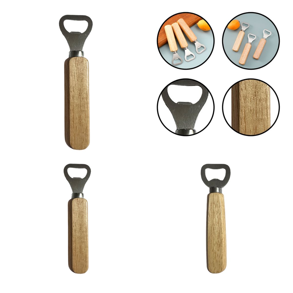 Wood Handle Stainless Bottle Opener