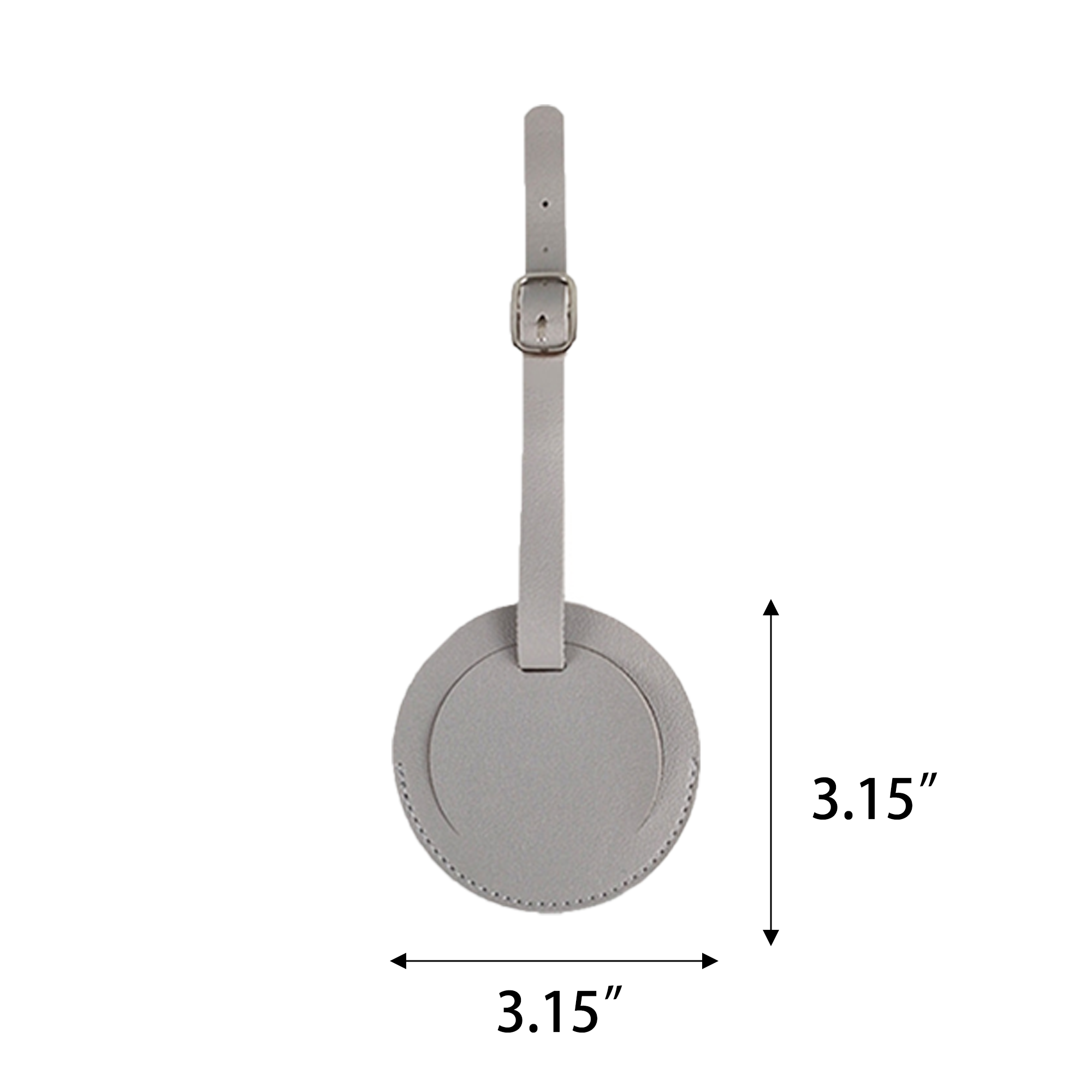 Leather Luggage Tag Round Shape 5