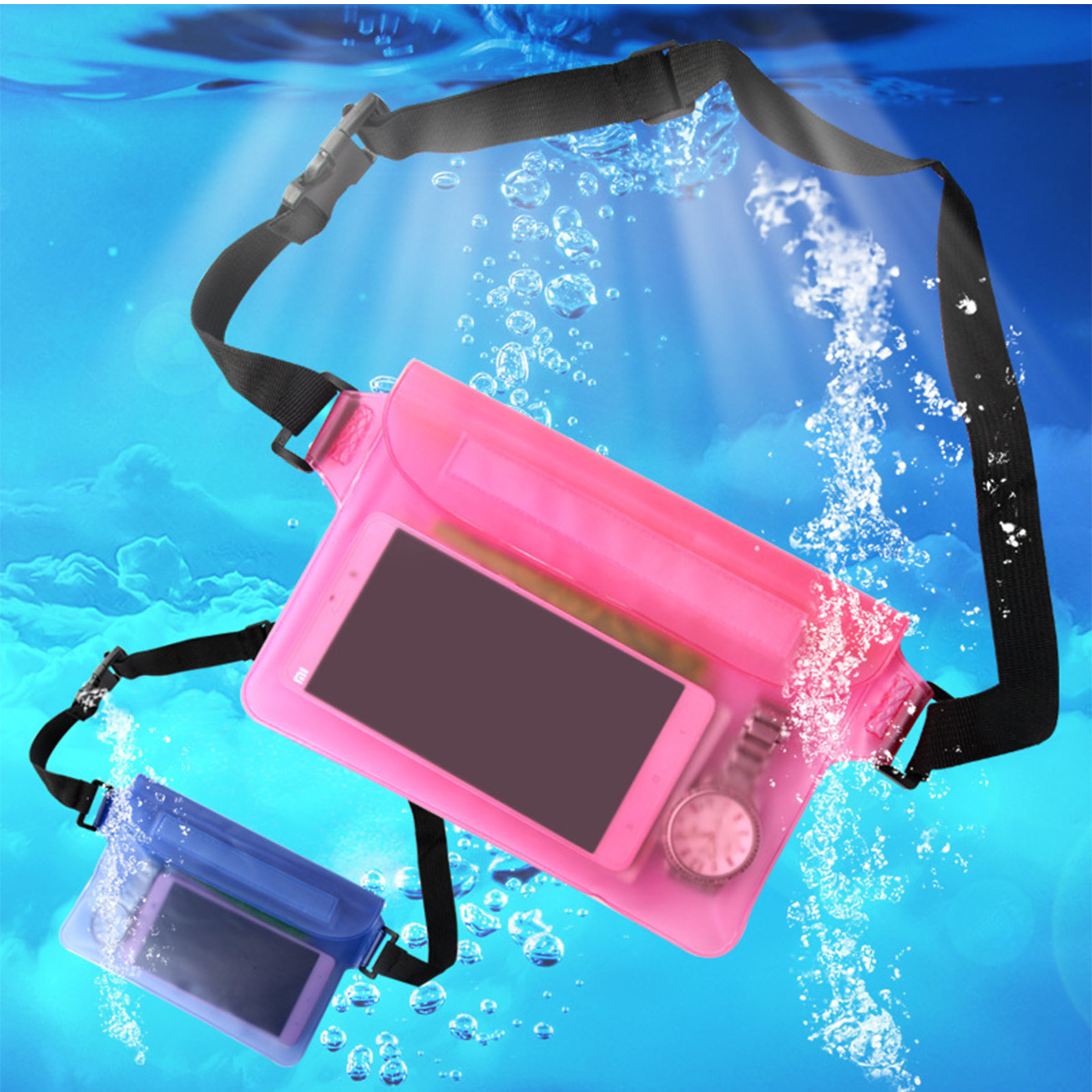 PVC adjustable shoulder strap waterproof bag 8