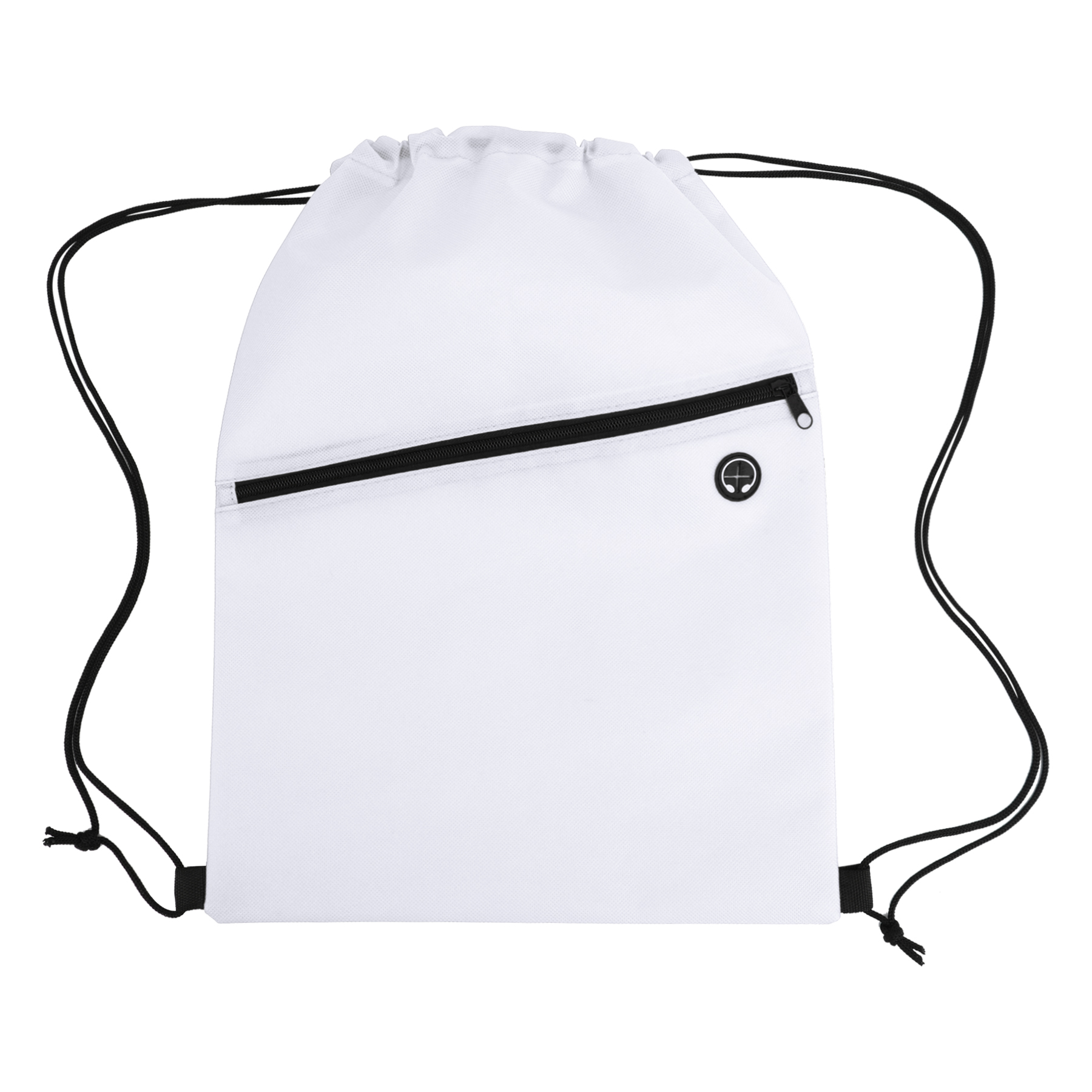 Non-Woven Sports Drawstring Bag with Front Zipper 32
