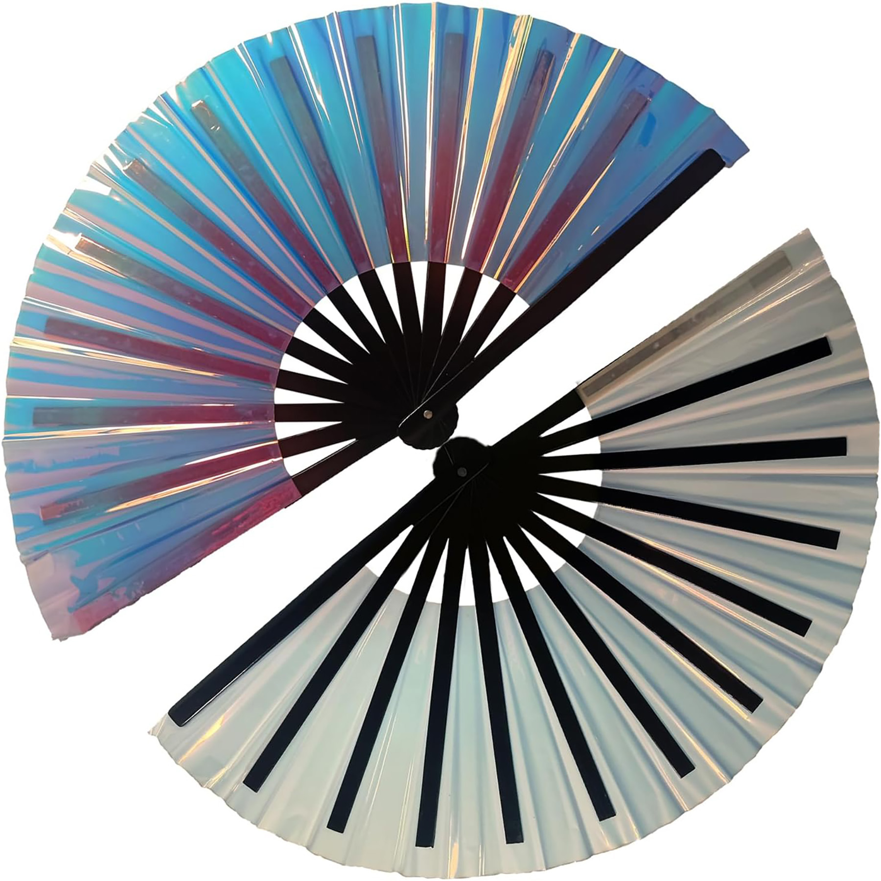 Large Folding Hand Rave Fan 9