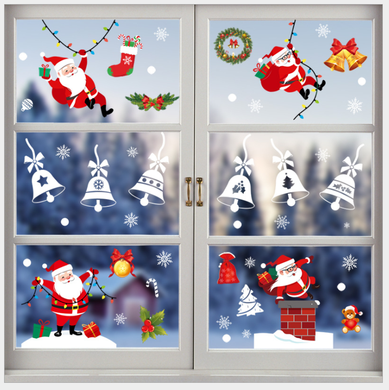 Window Snowman Gel Set Christmas Glass Sticker