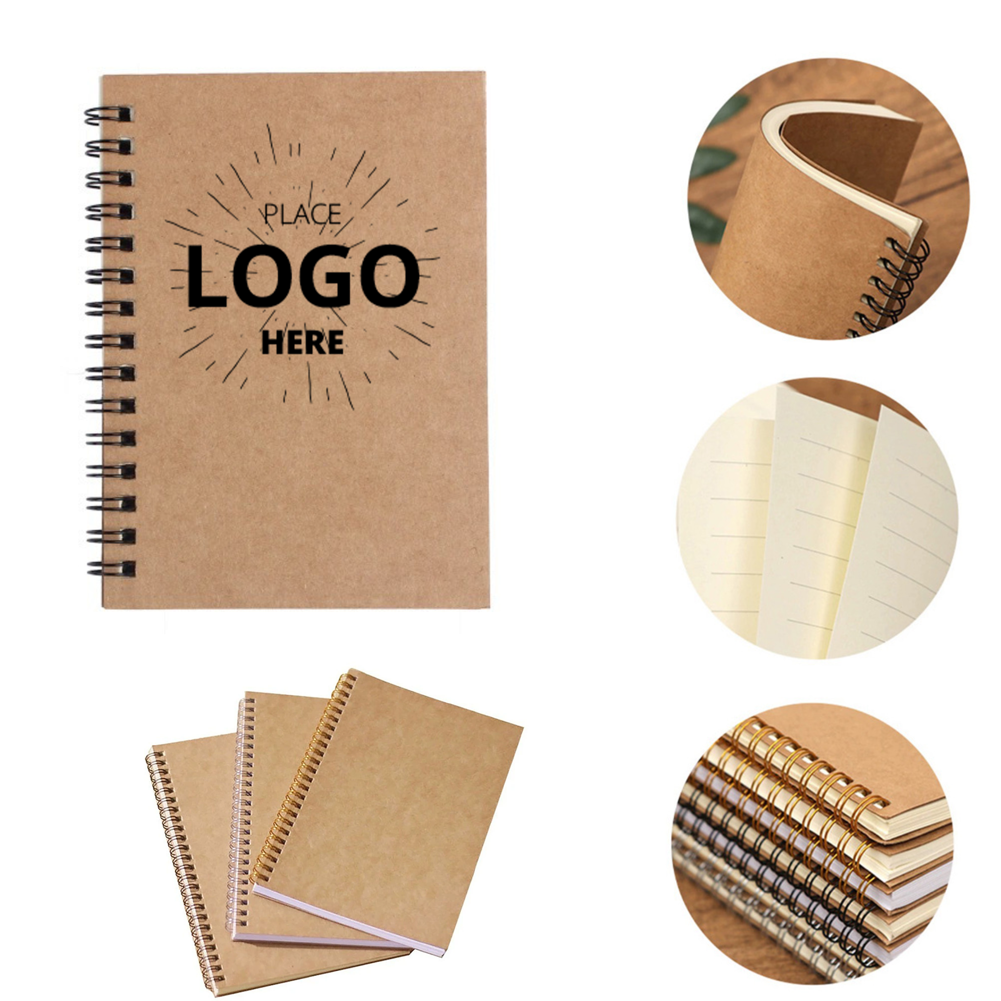 Kraft Cover Spiral Notebook