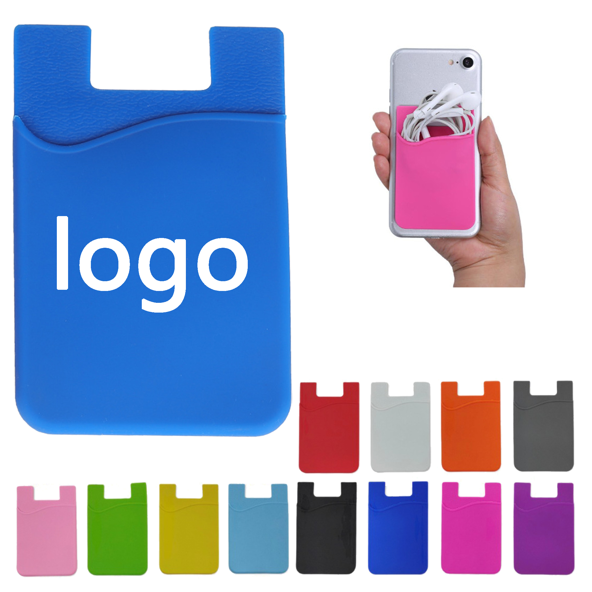 Gel Adherent Phone Card Sleeve