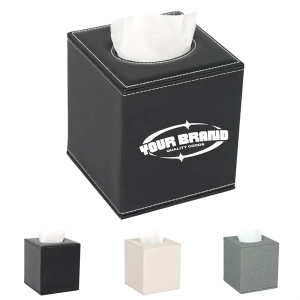 PU Leather Household Office Square Tissue Paper Holder Box