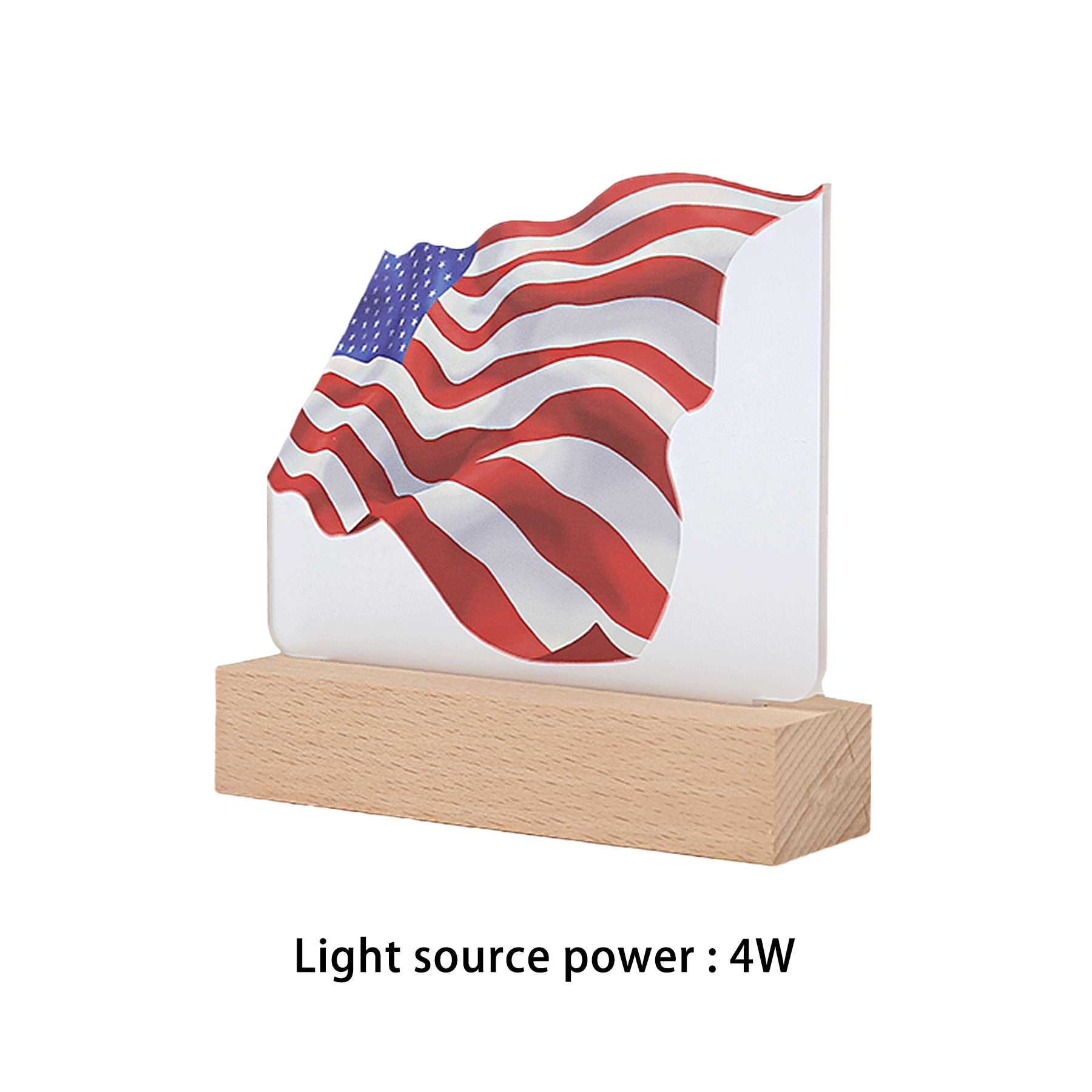 American Flag 3D Night Light LOGO Welfare Holiday Gift Adver 7