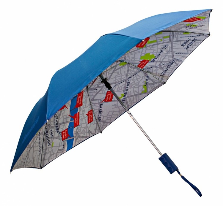 42 Inch Folding AutoOpen Double Layer Umbrella with Custom Full Color