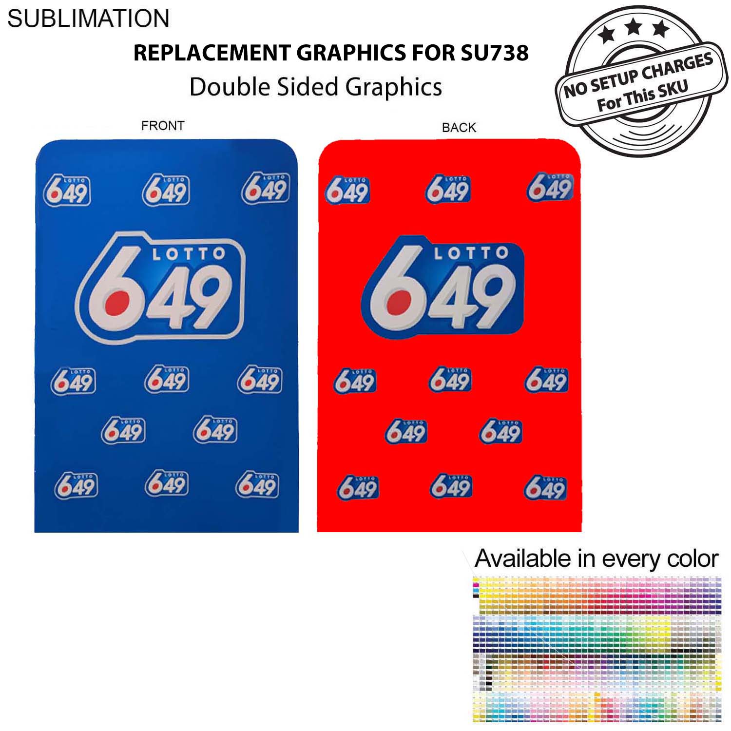 Replacement Graphics Double Sided 5'W x 90"H EuroFit Tension Fabric Slip on cover, NO SETUP 3