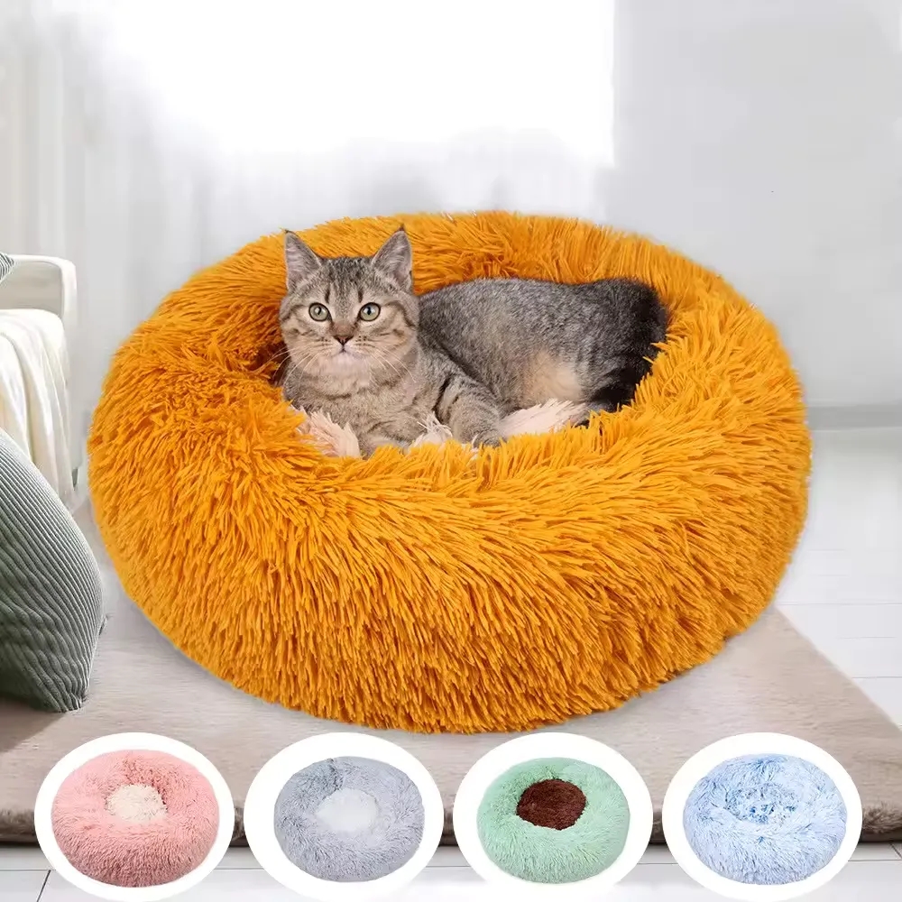Pet Beds for Cats Dog Memory Foam Donut Cuddler 3