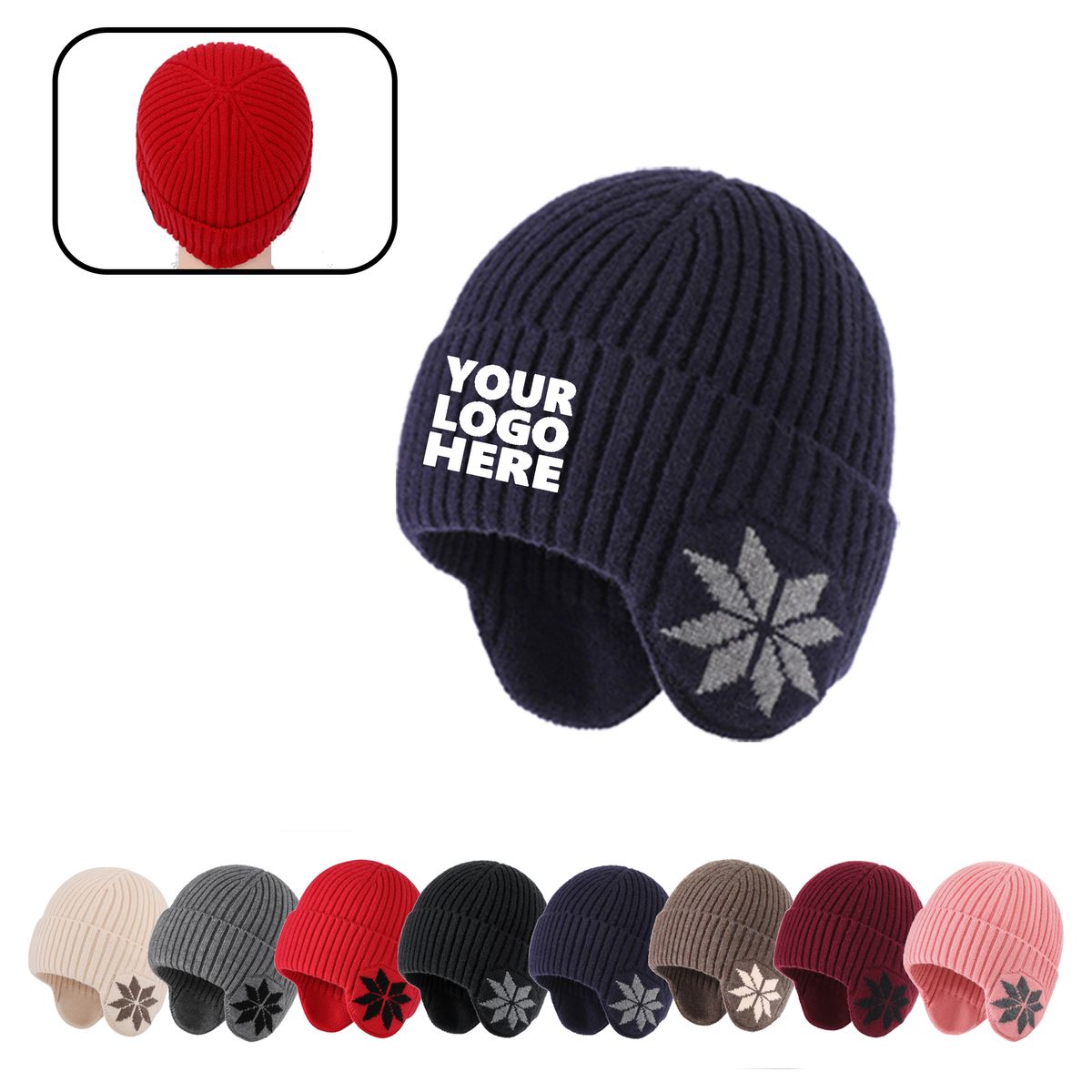 MOW 20 PCS Winter Earflap Beanie 4