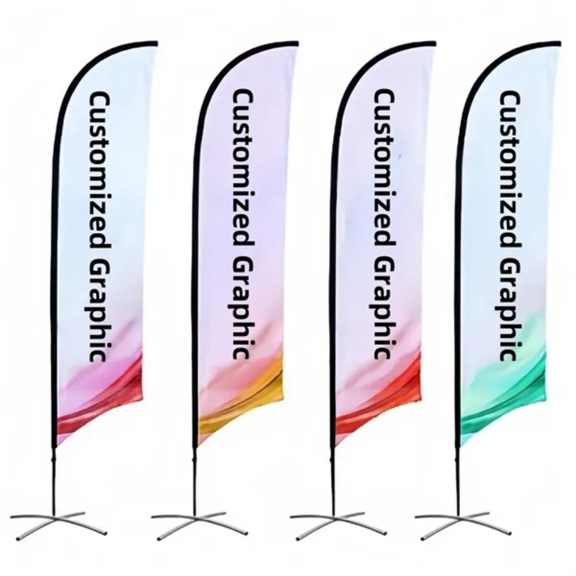 15' Single Sided Sailing Flag Fiberglass And Metal