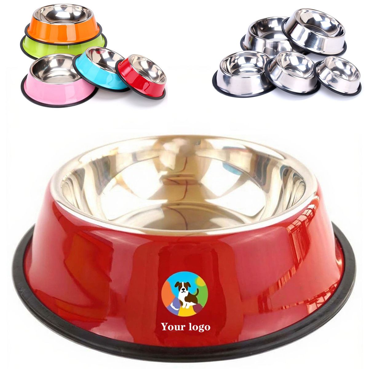 Colorful Stainless Steel Pet Bowl 6