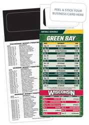 Pro Football Schedule Magnet - Peel and Stick Business Card (3.5x9)