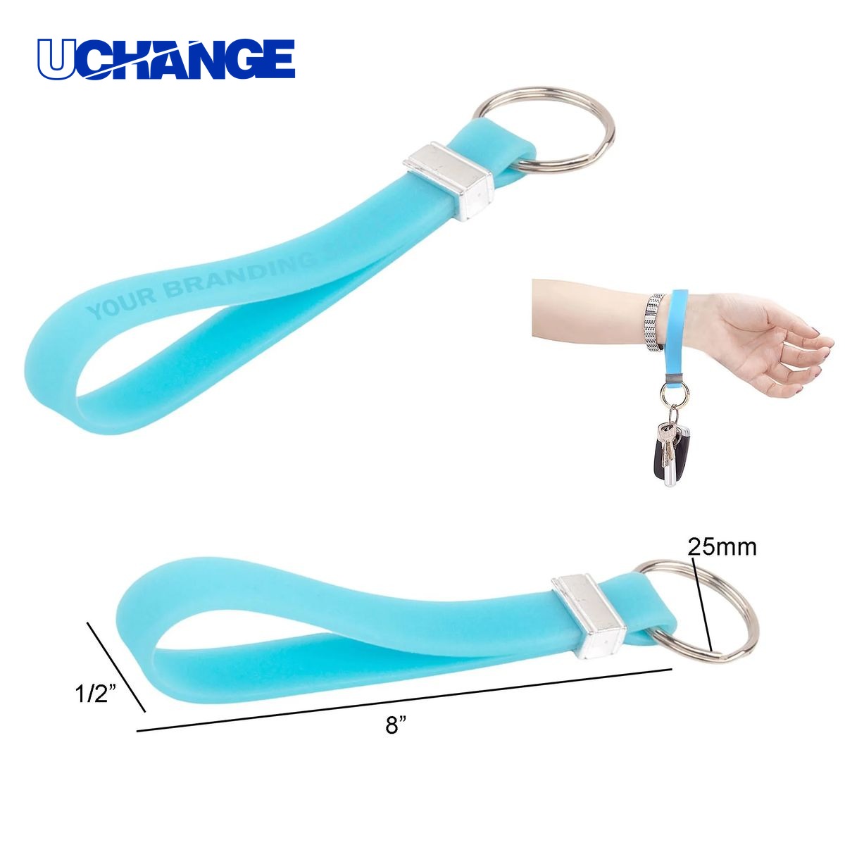 Silicone Motivational Keychain