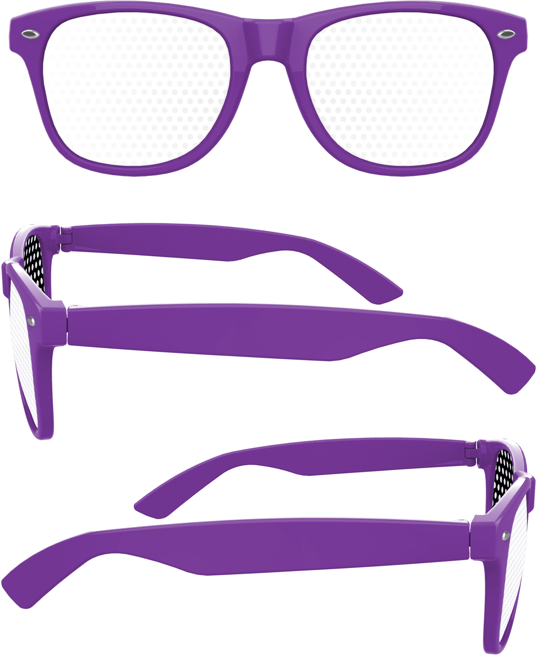 Retro Pinhole Sunglasses w/ 1-Color Temple Imprint 44