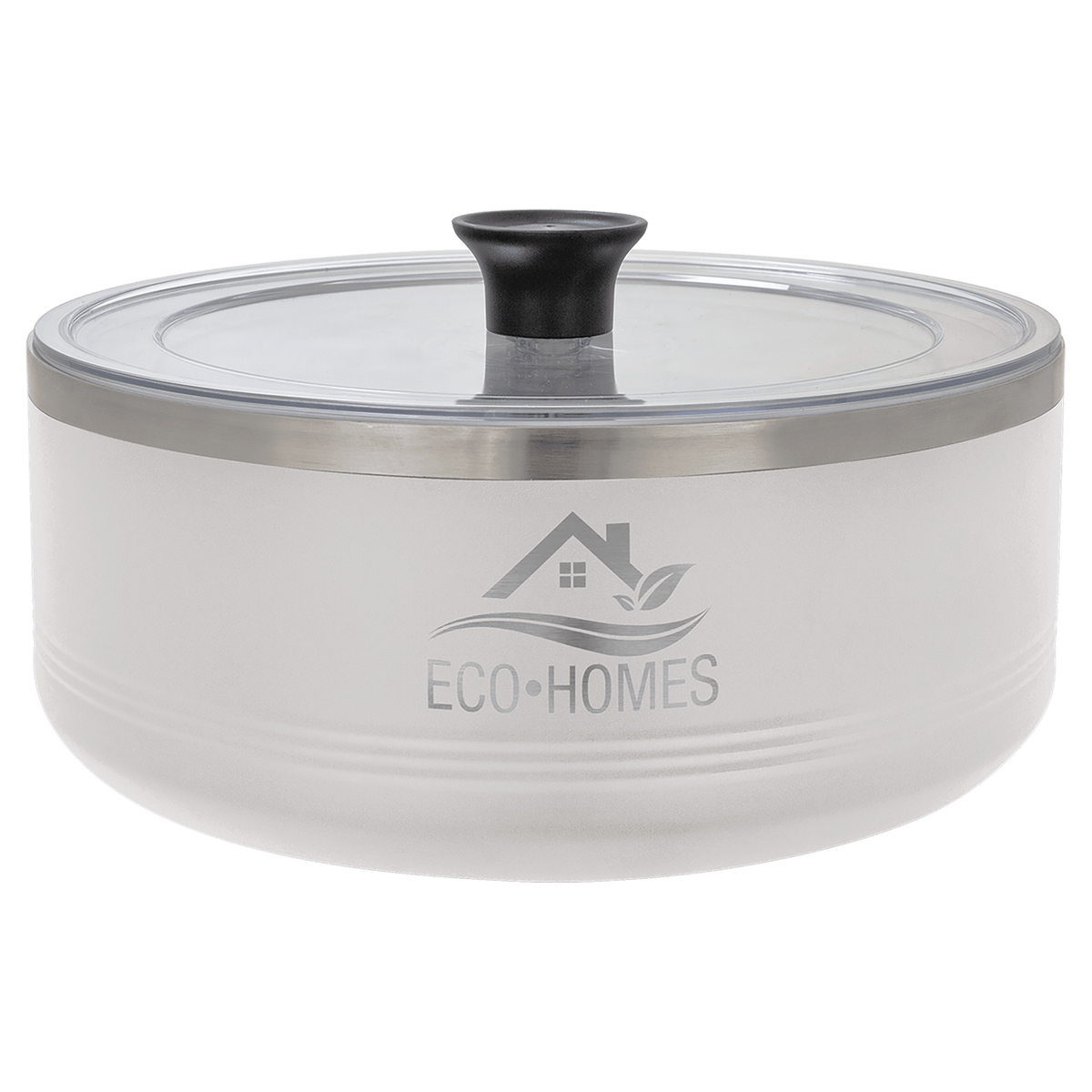 Polar Camel White 3 Quart Serving Bowl with Lid 3