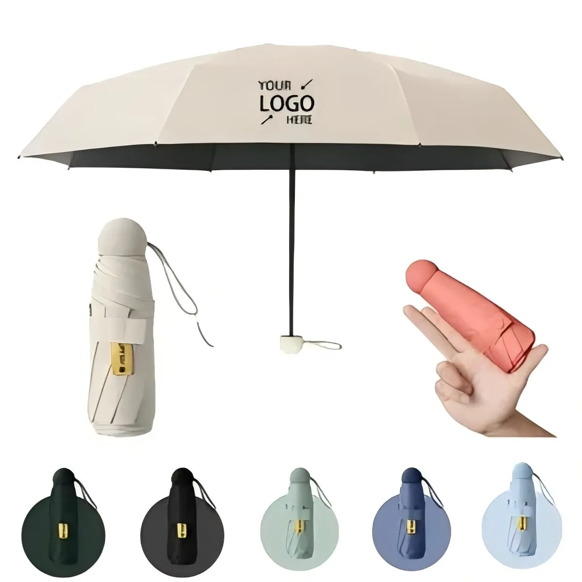 Mini capsule vinyl sunscreen umbrella 2