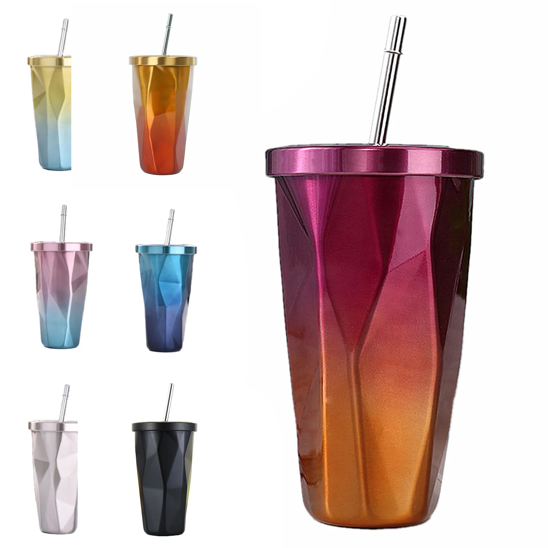18oz Gradient Diamond-shaped Cup 26