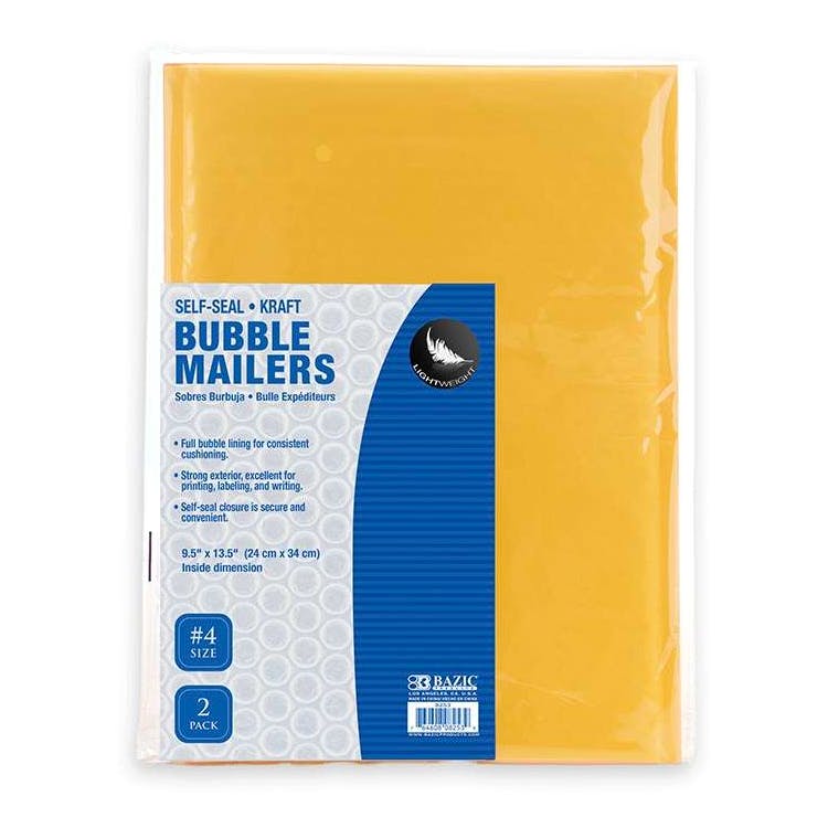 Self-Seal Bubble Mailers - 24 Pack 9.5" X 13.5" 3