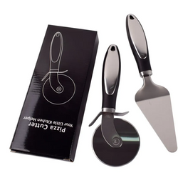 Pizza knife and spatula two-piece set