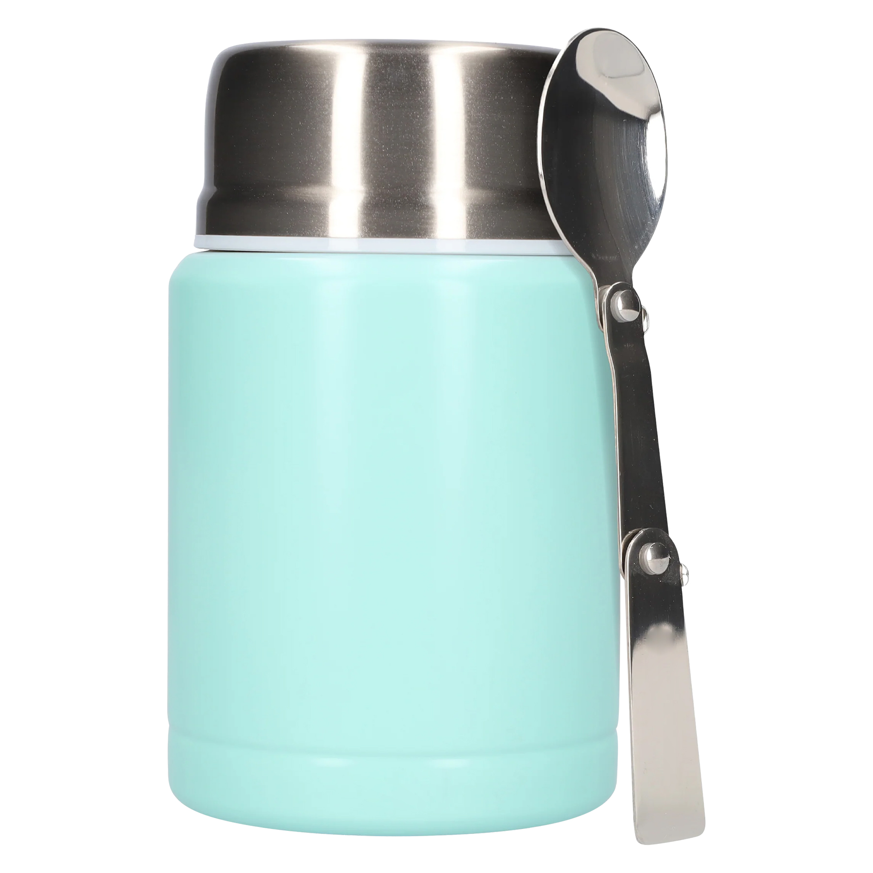 500ml Stainless Steel Vacuum Insulated Bottle Food Jar With Folding Spoon, custom water bottle with logo imprint 6