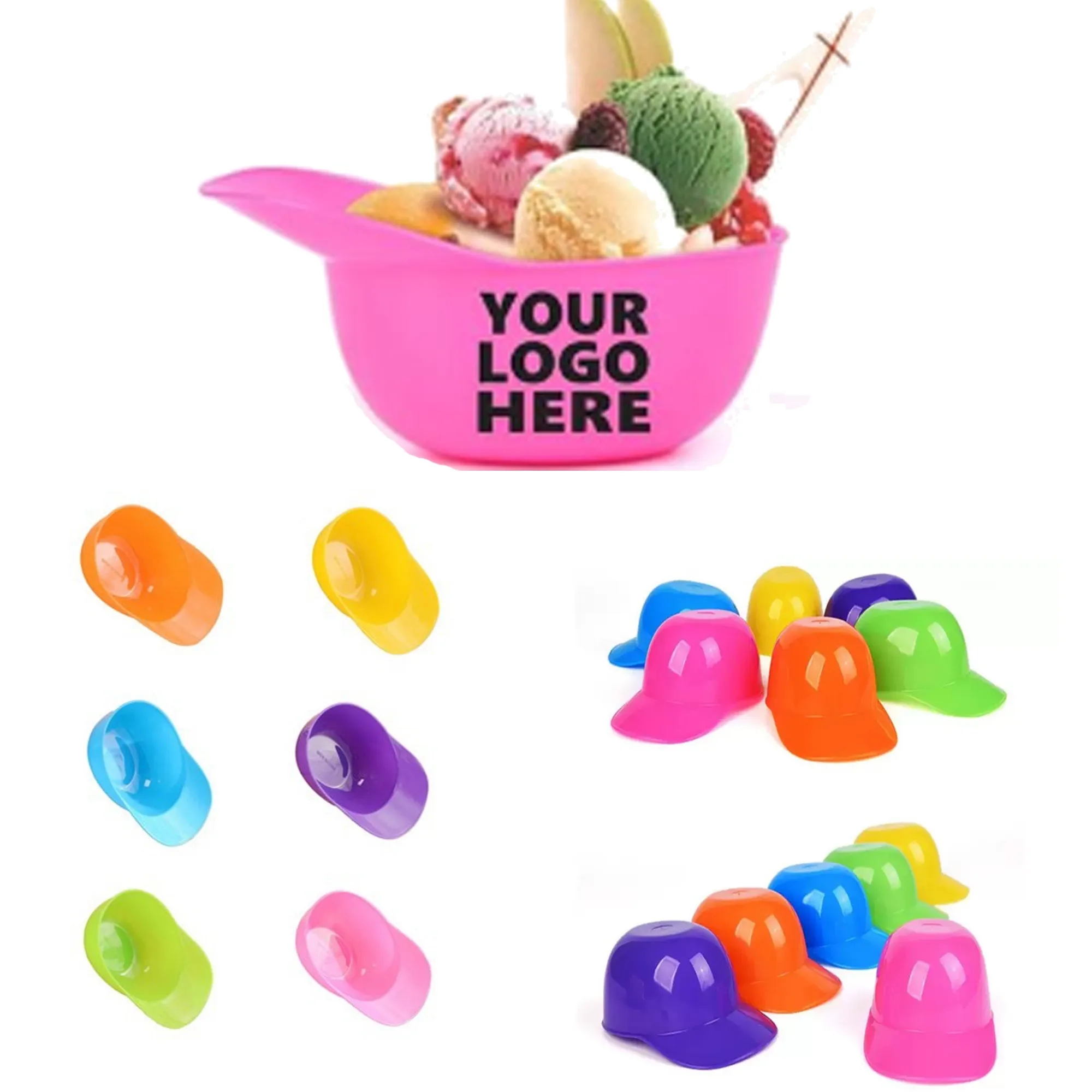Baseball Cap Ice Cream Bowls MOQ 30 6