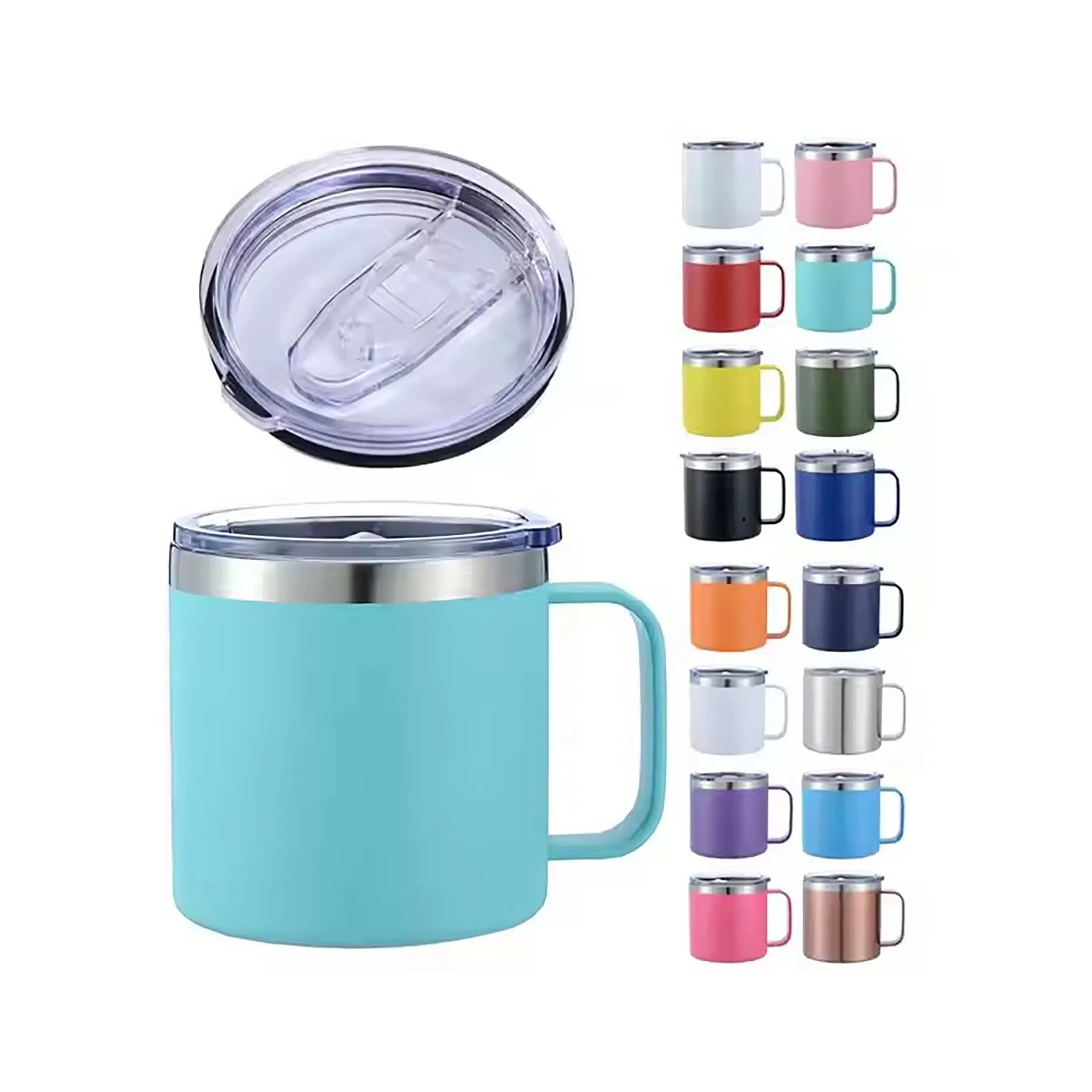 14oz Stainless Steel Mug with Lid 36