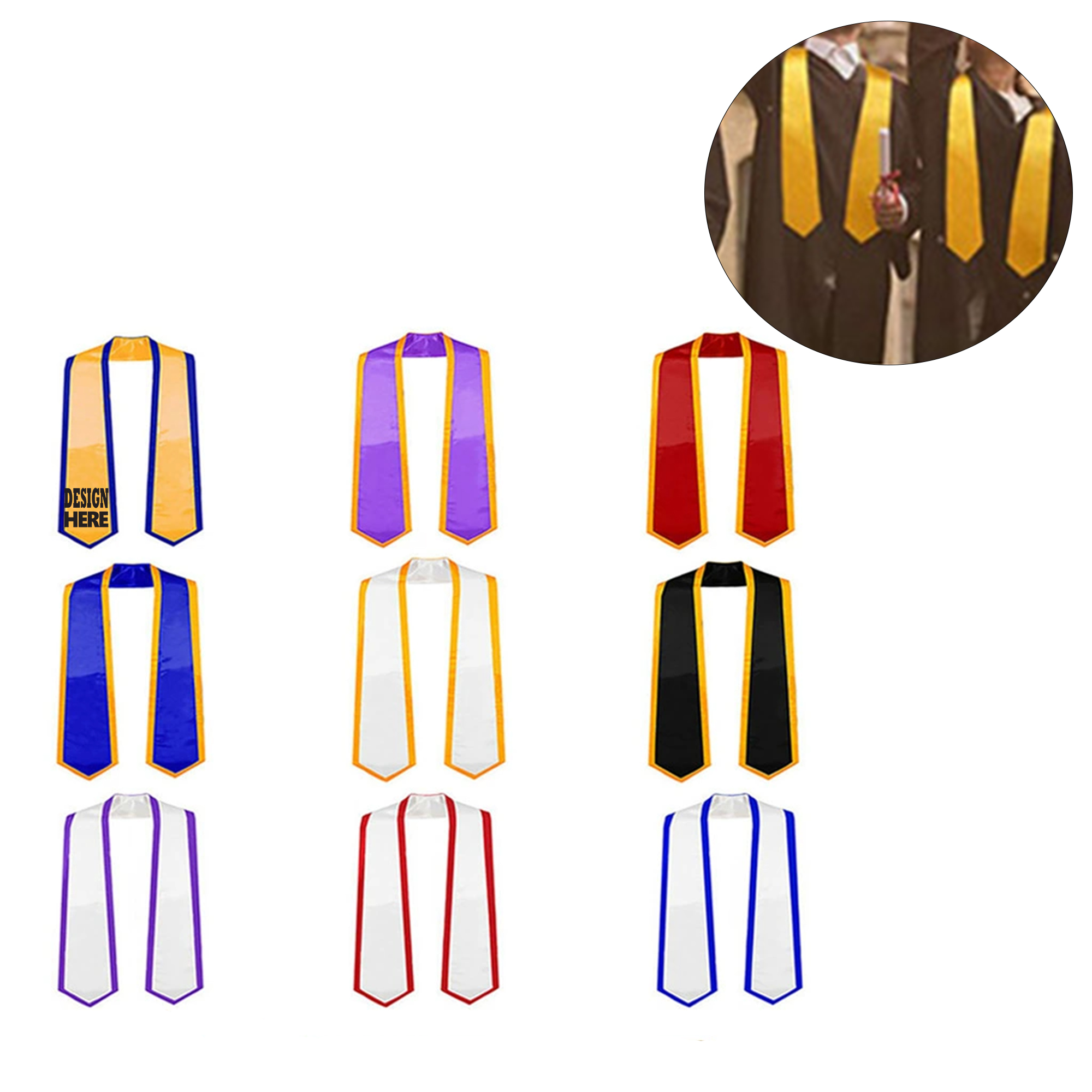 Customizable Graduation Stole For Ceremonies Honors 3