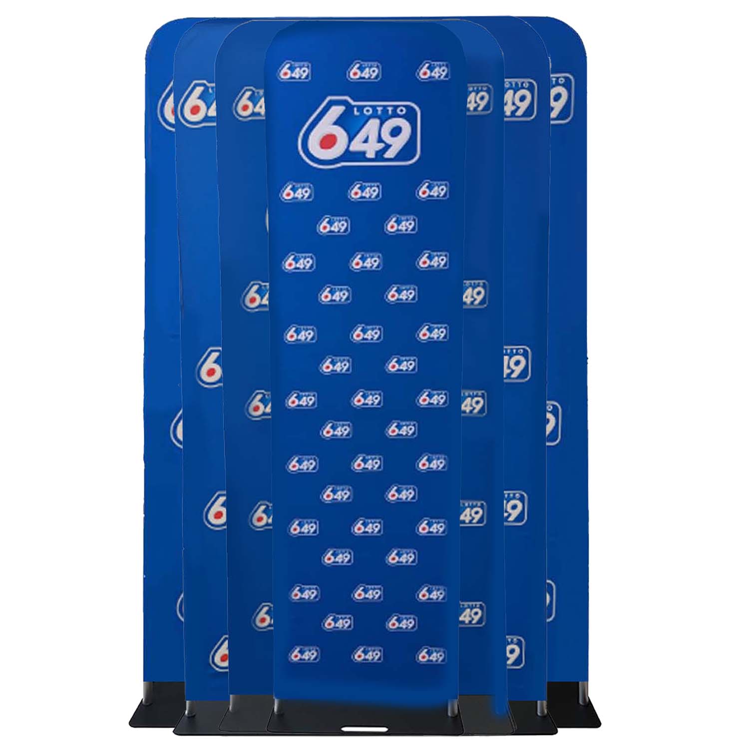 48 Hr Quick Ship - 2'W x 90"H EuroFit Tension Fabric Banner with Steel Base, Graphics Double Sided 21