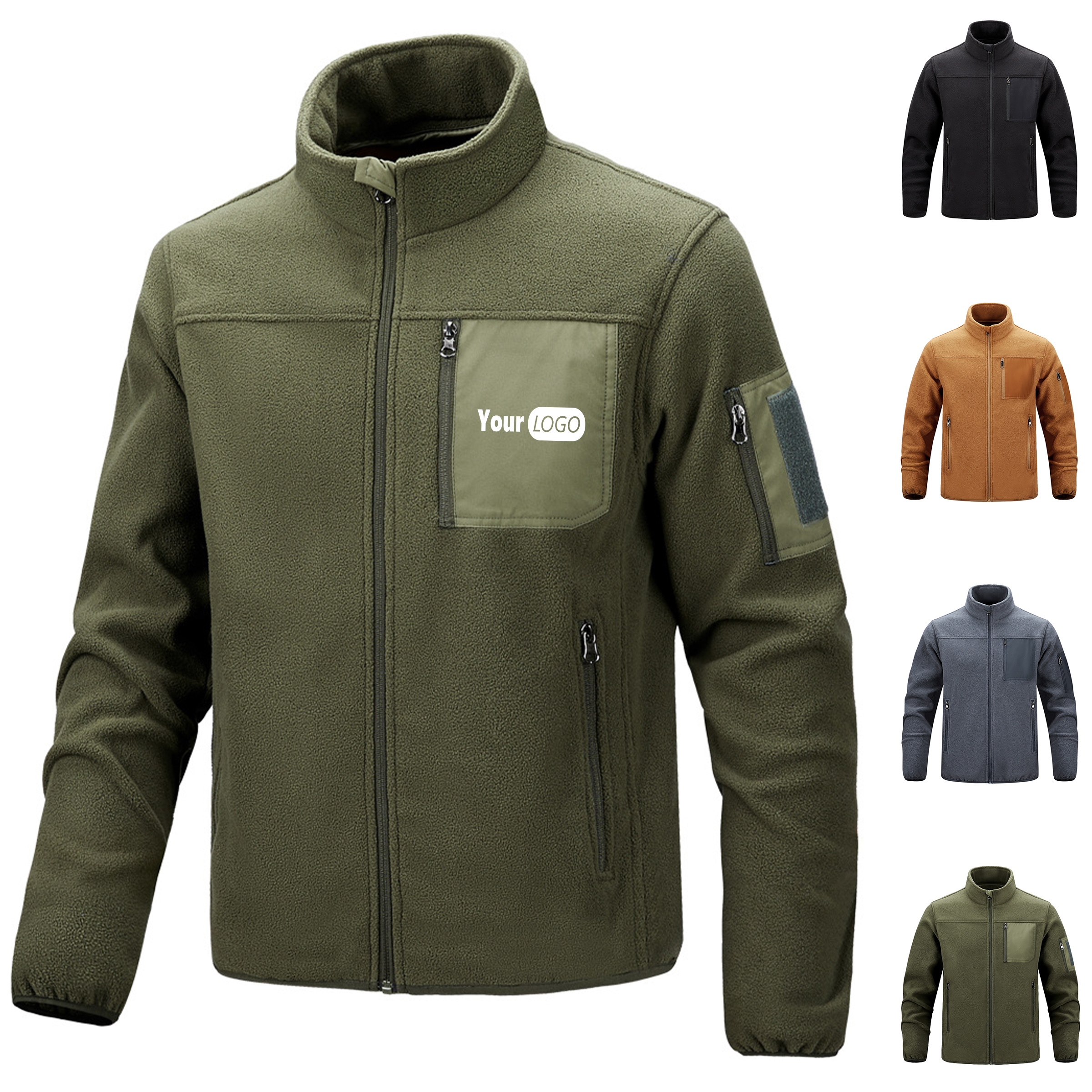 Polyester Men's Outdoor Sports Fleece Jacket