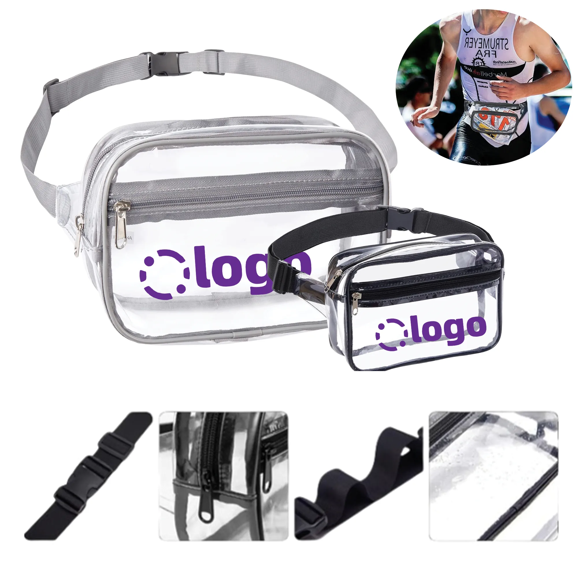 Transparent Zippered Fanny Pack 4