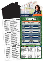 Magna-Card House Shape Magnet Football Schedules (3.5x9)
