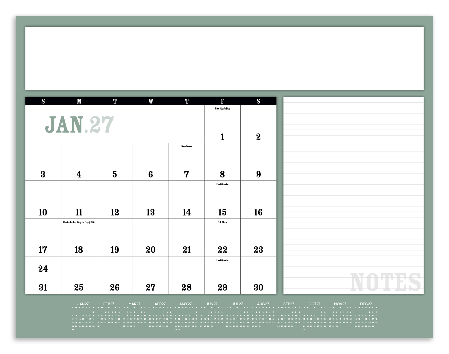 Triumph Calendars Notes Desk Pad