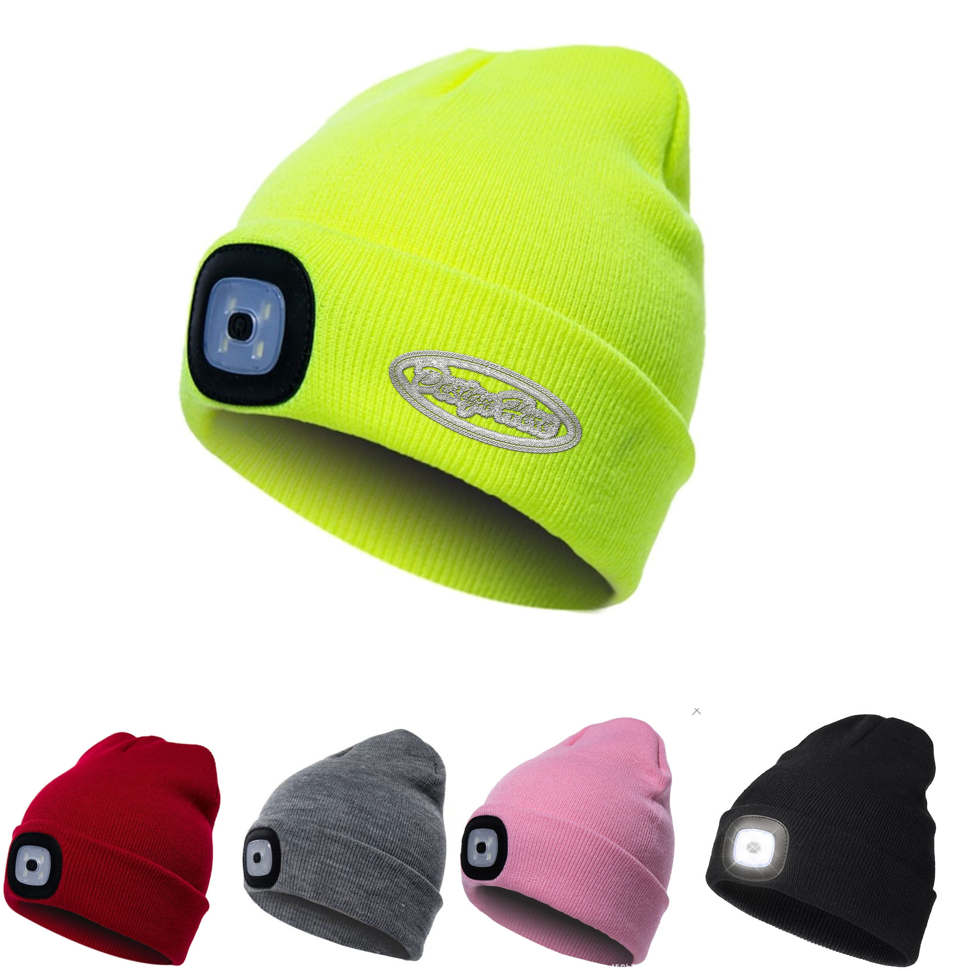 USB Rechargeable LED Knitted Beanie with Built-in Light
