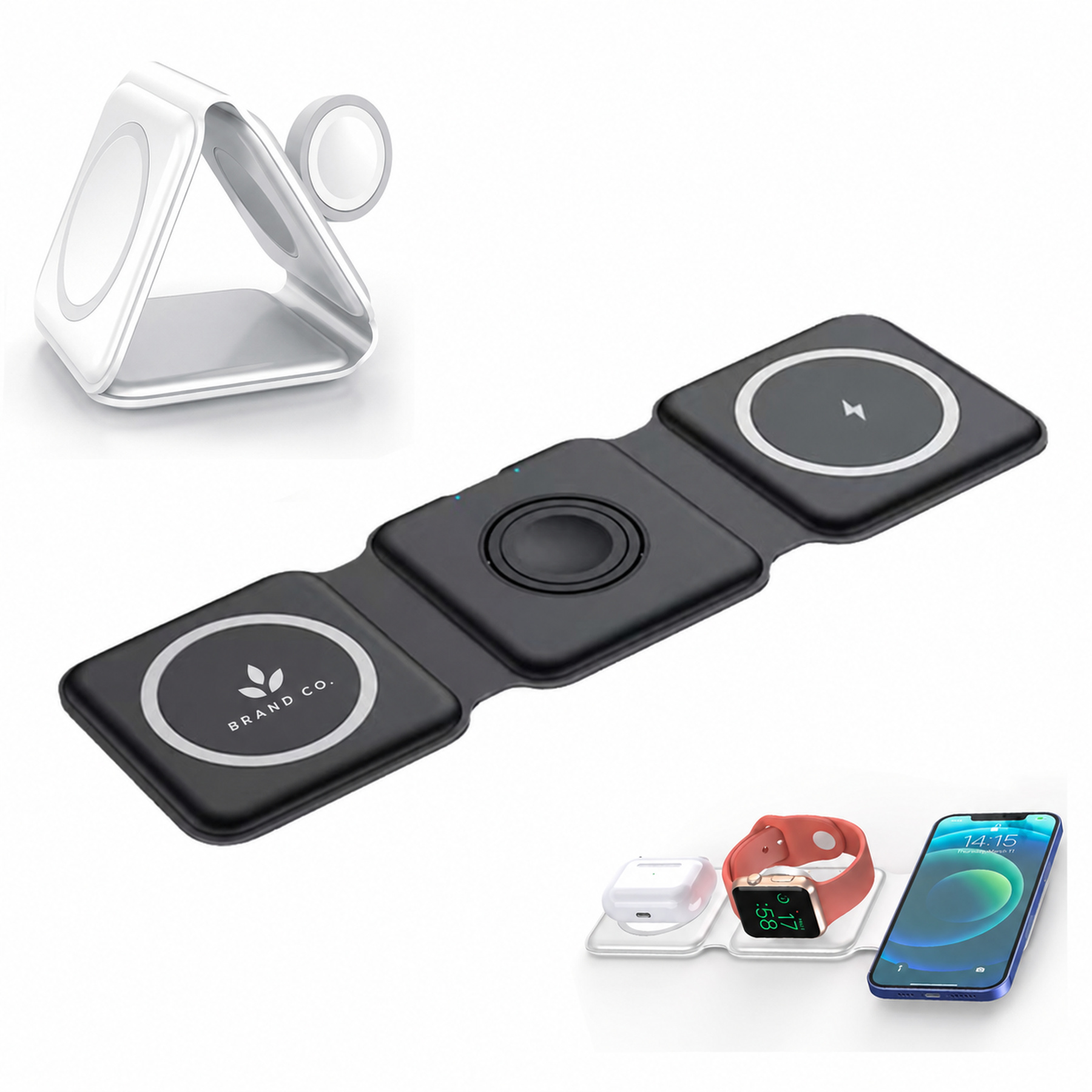3-IN-1 15W Wireless Travel Charger