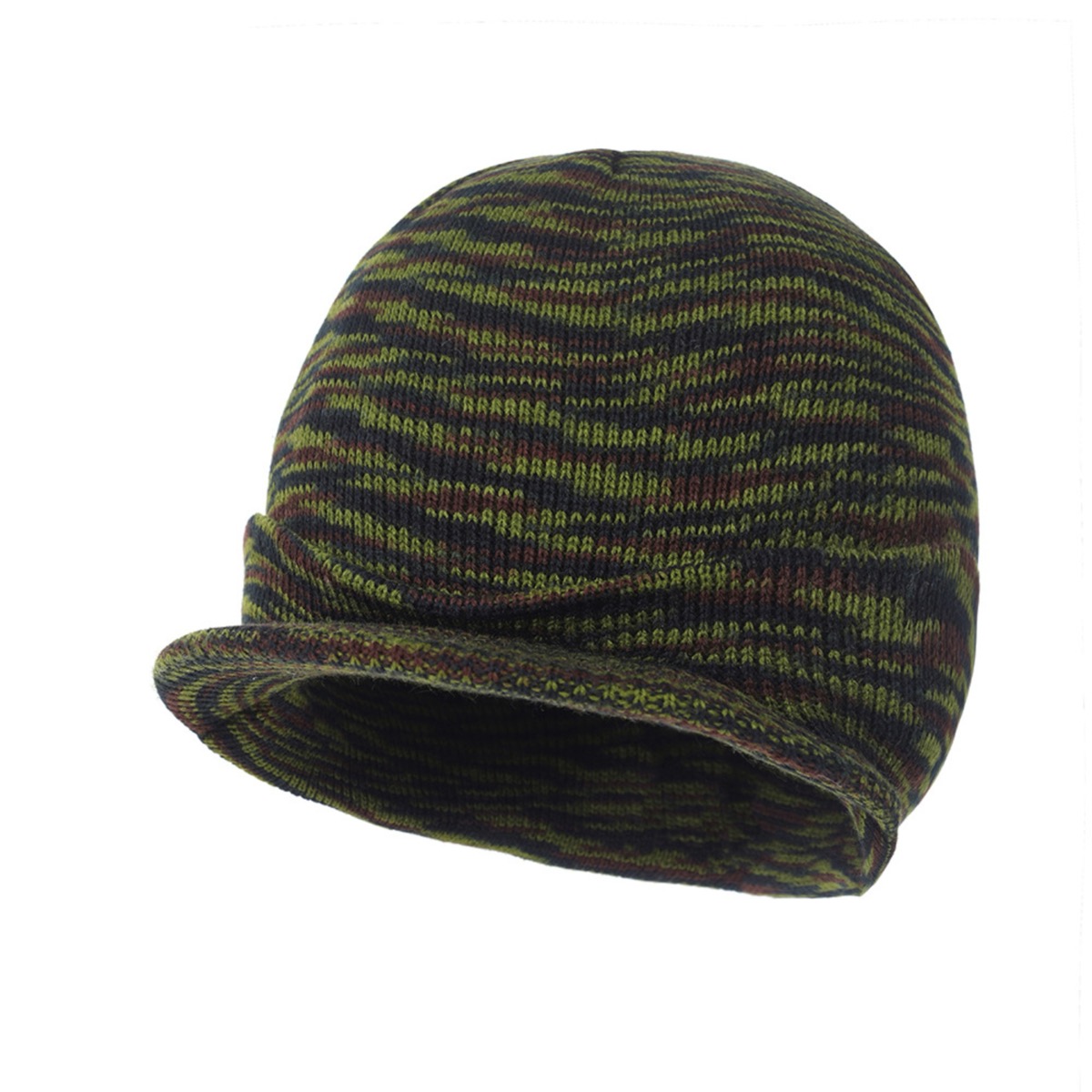 Classic Men's Knit Beanie with Brim for Cold Weather 12