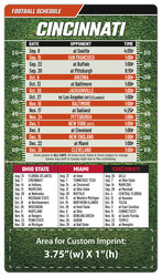 Magnet Football Sport Schedules - 4x7 Round Corners