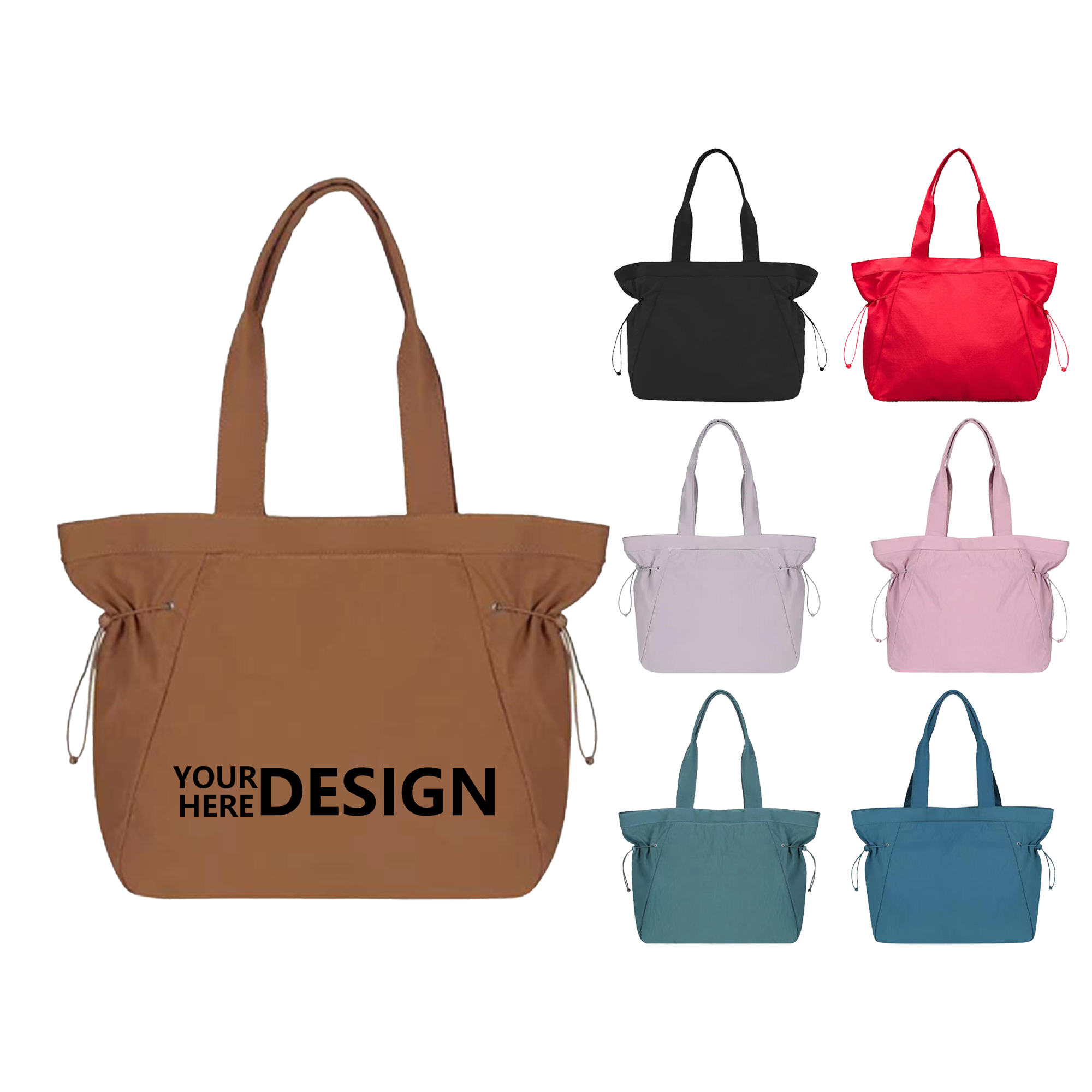 Nylon Large-Capacity Shoulder Tote, custom tote bag with logo imprint 3