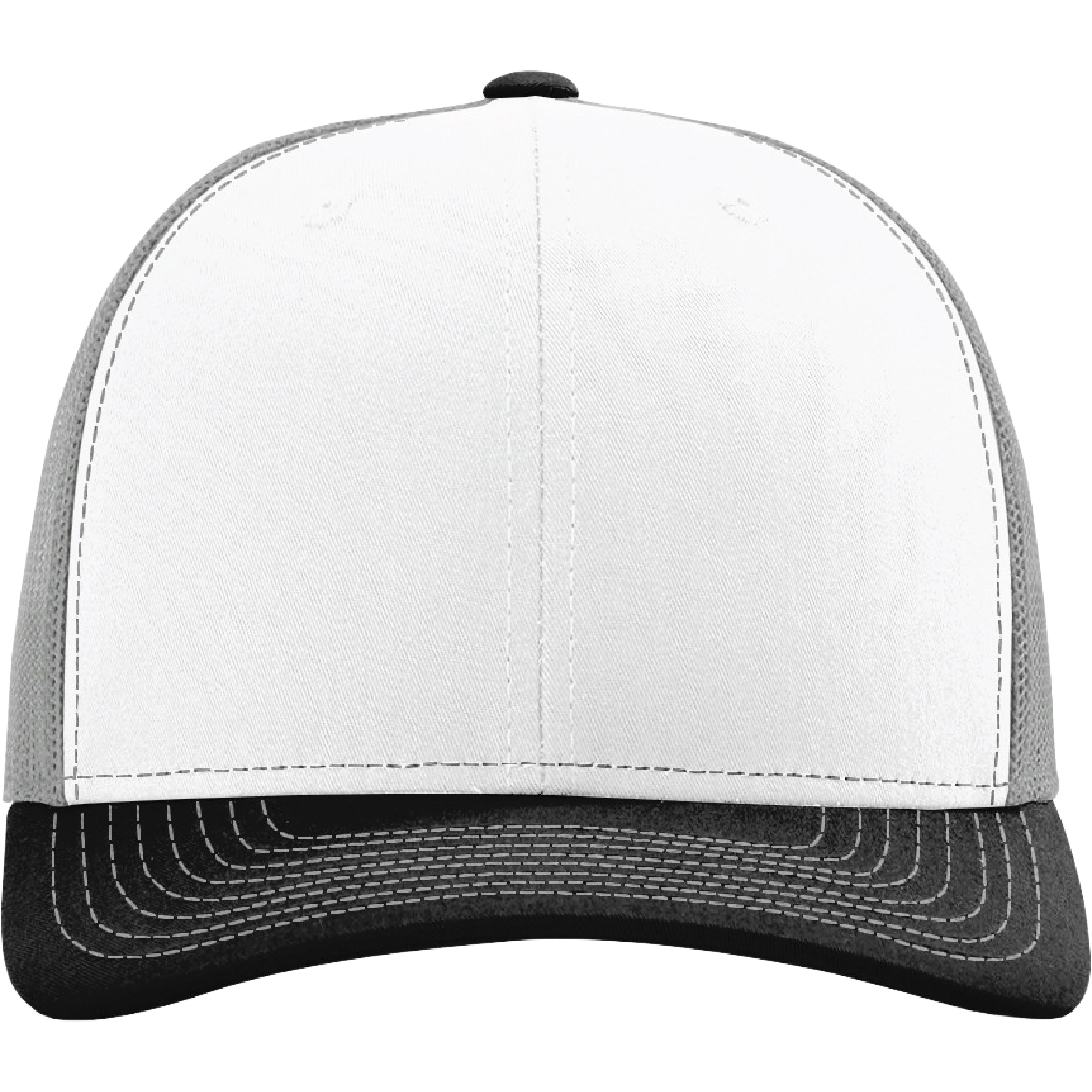Richardson 112 6-Panel Snapback Trucker Hat w/Leatherette Adhesive Patches or Embroidery 246
