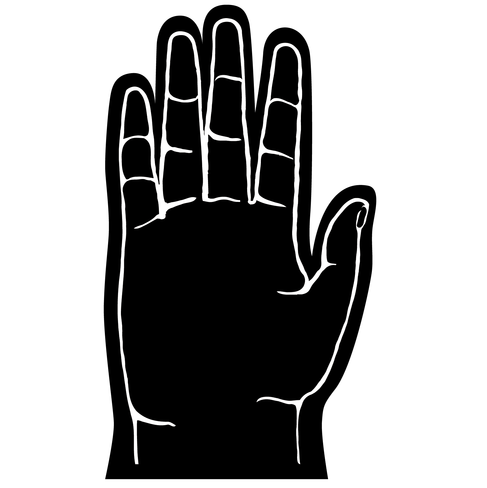 5 Finger Foam hand 45