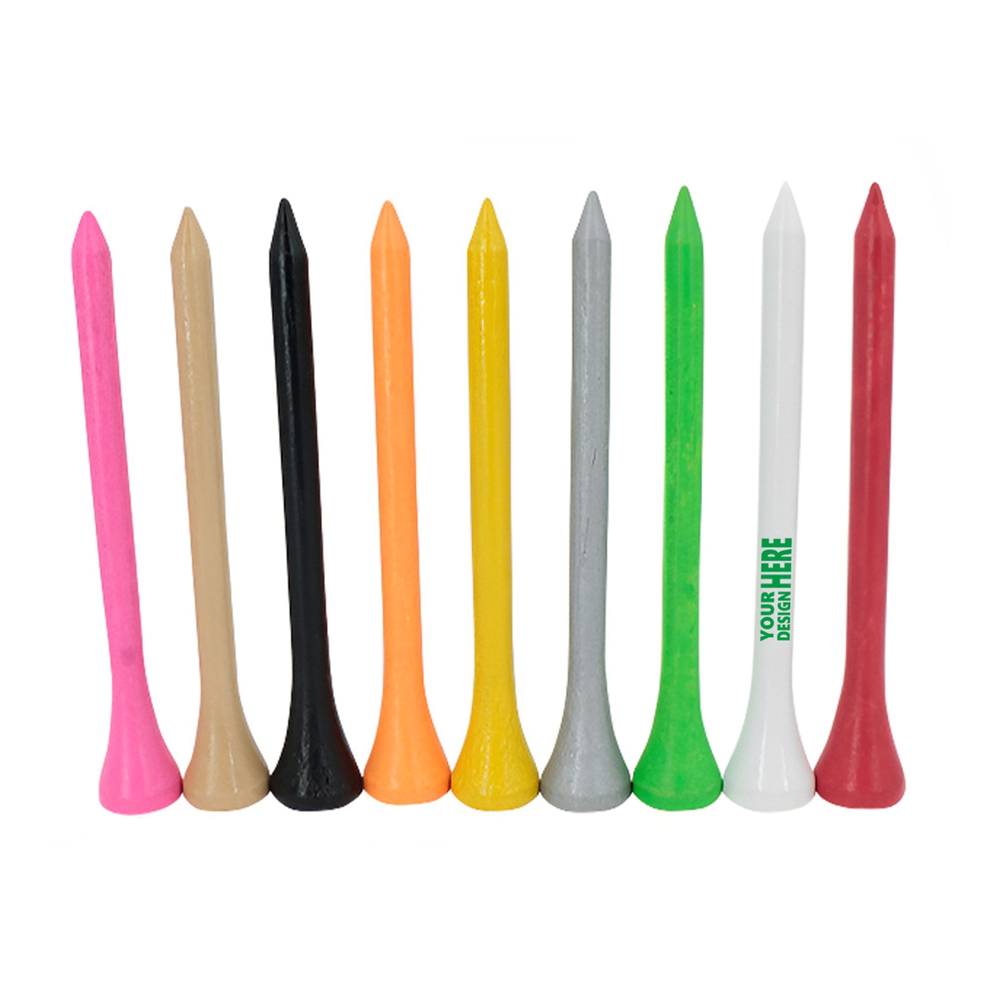 MOQ50 Custom Golf Tees in Vibrant Wooden Colors 3