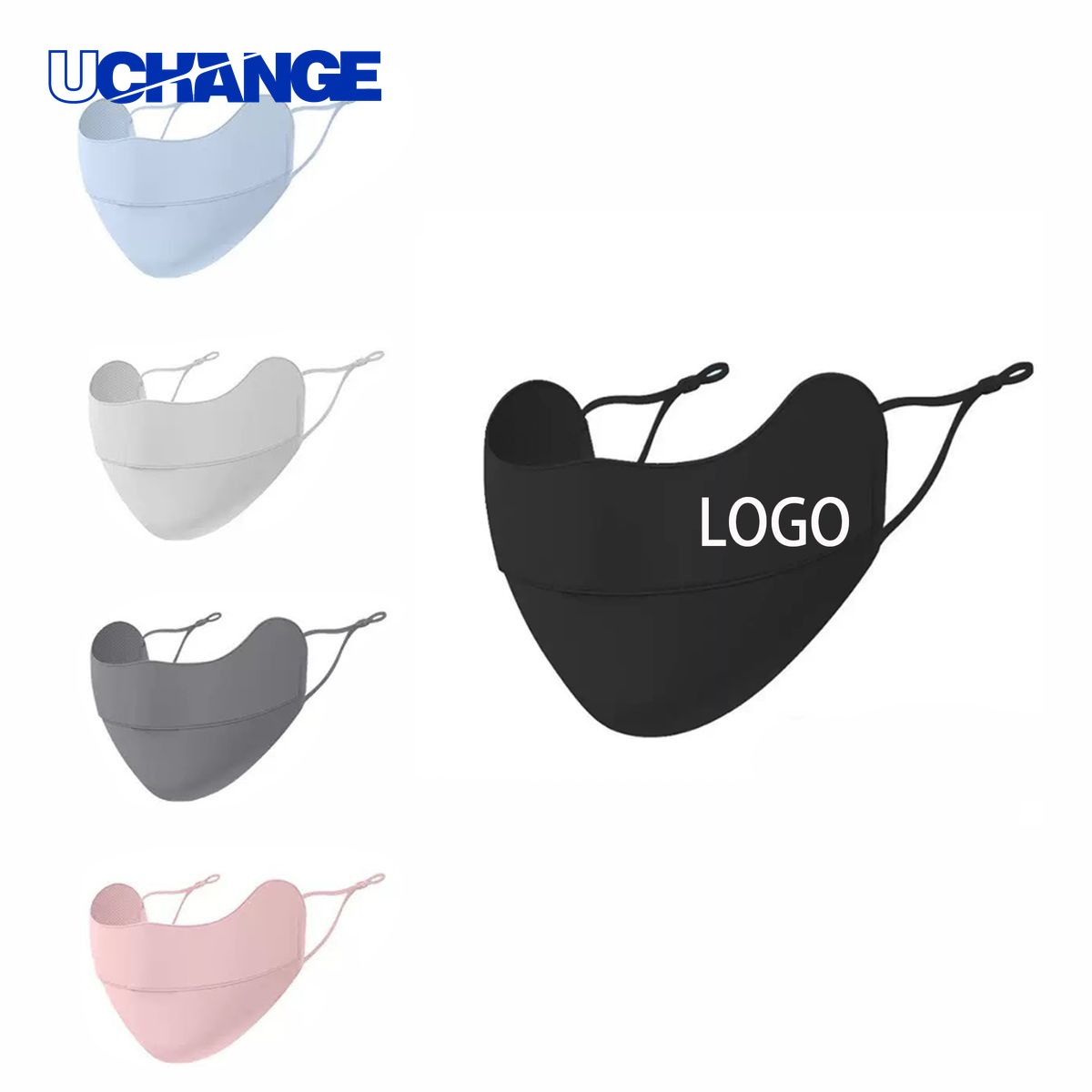 Cool-Feeling Ice Silk Sunscreen Mask MOQ 50 for Summer Protection