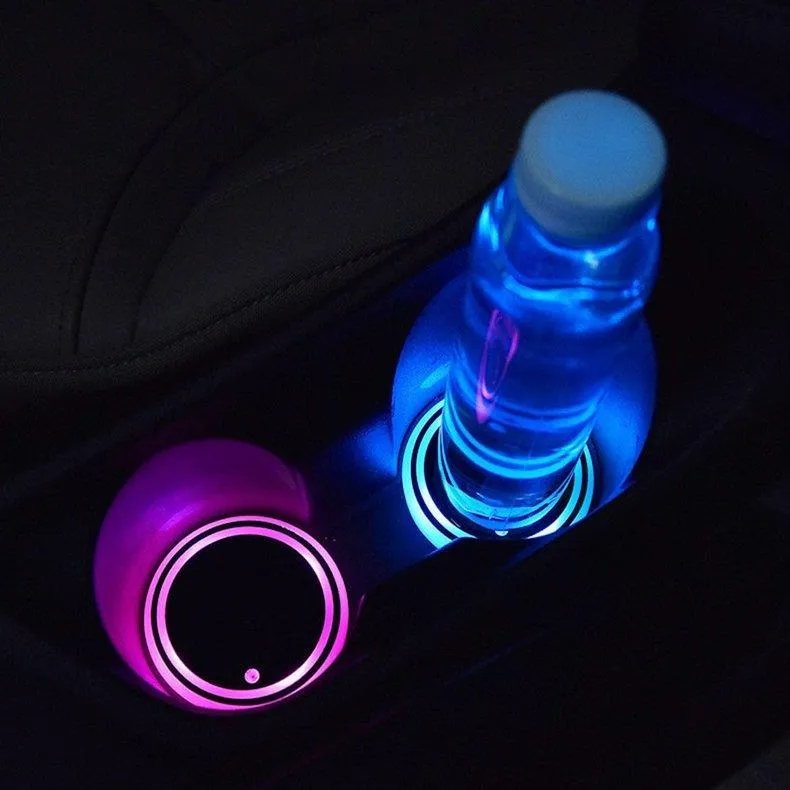 Car LED Coaster 7 Color Luminous RGB Light Mat - PJBC0438 | Beacon ...