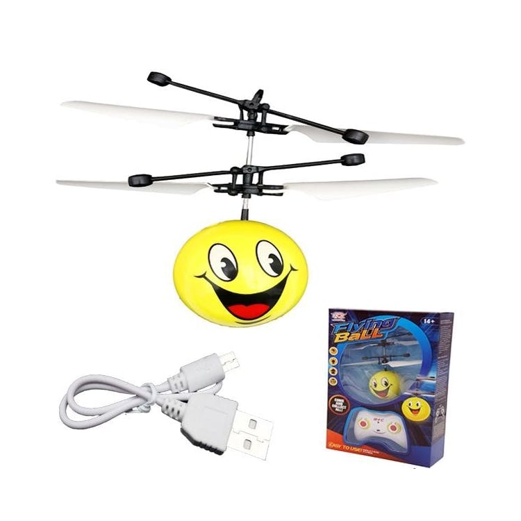 Helicopter Toys - Smiley Face Emoji Remote & Charger 3