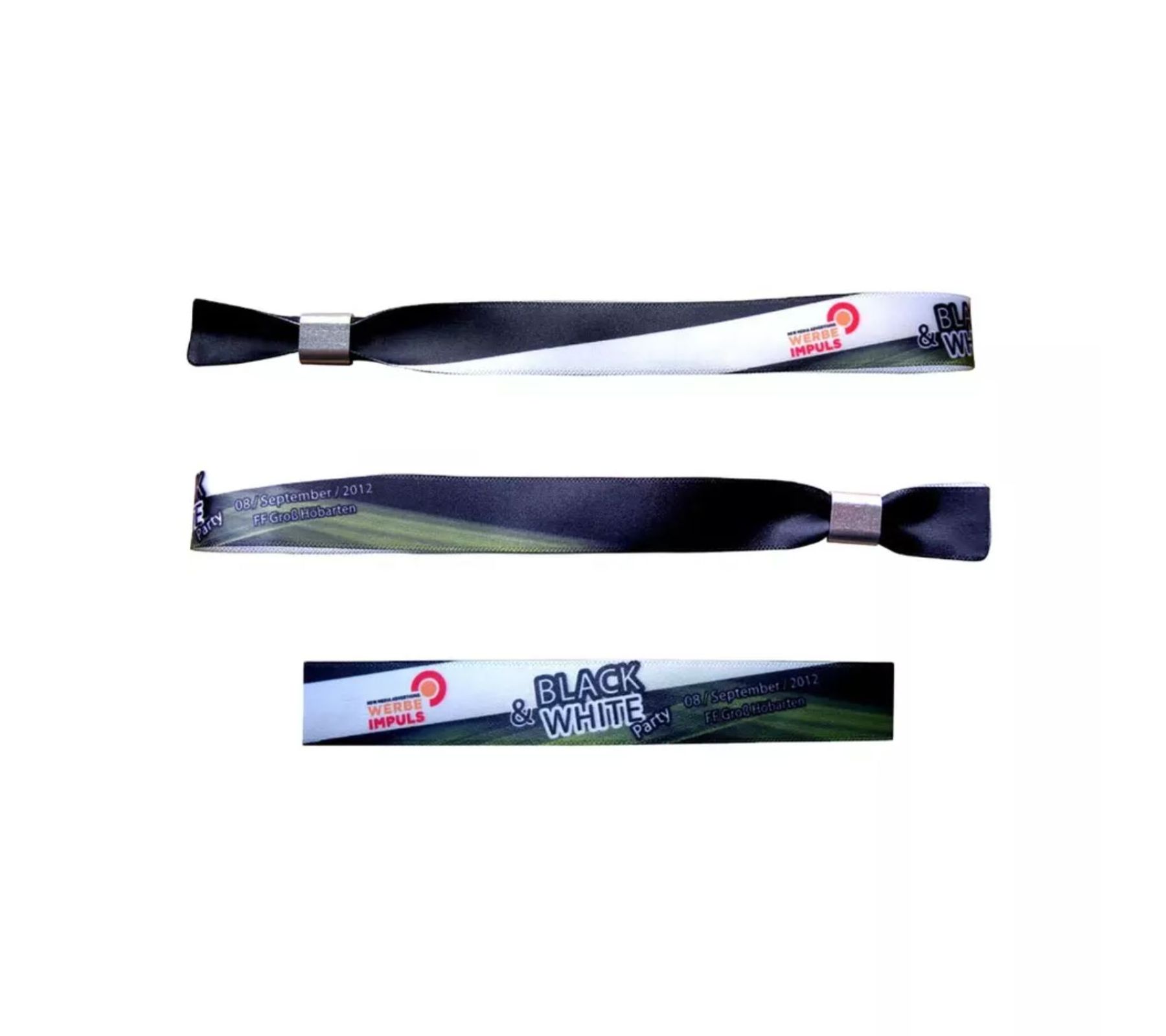 1/2" Sublimated Two-way Aluminum Lock Reusable Event Wristbands