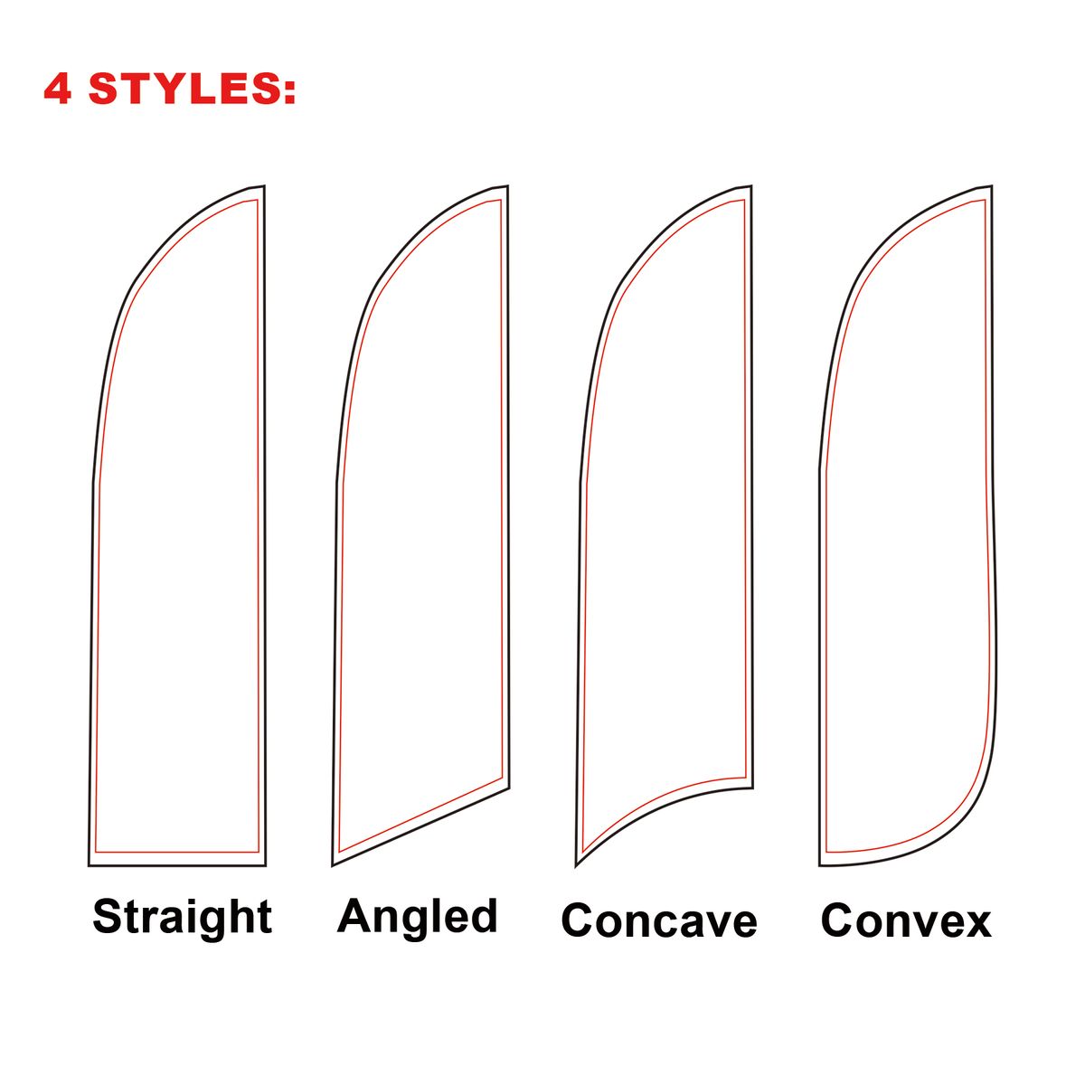11' Custom Feather Flag Kit - Double Sided w/Spike Base - 203672 ...